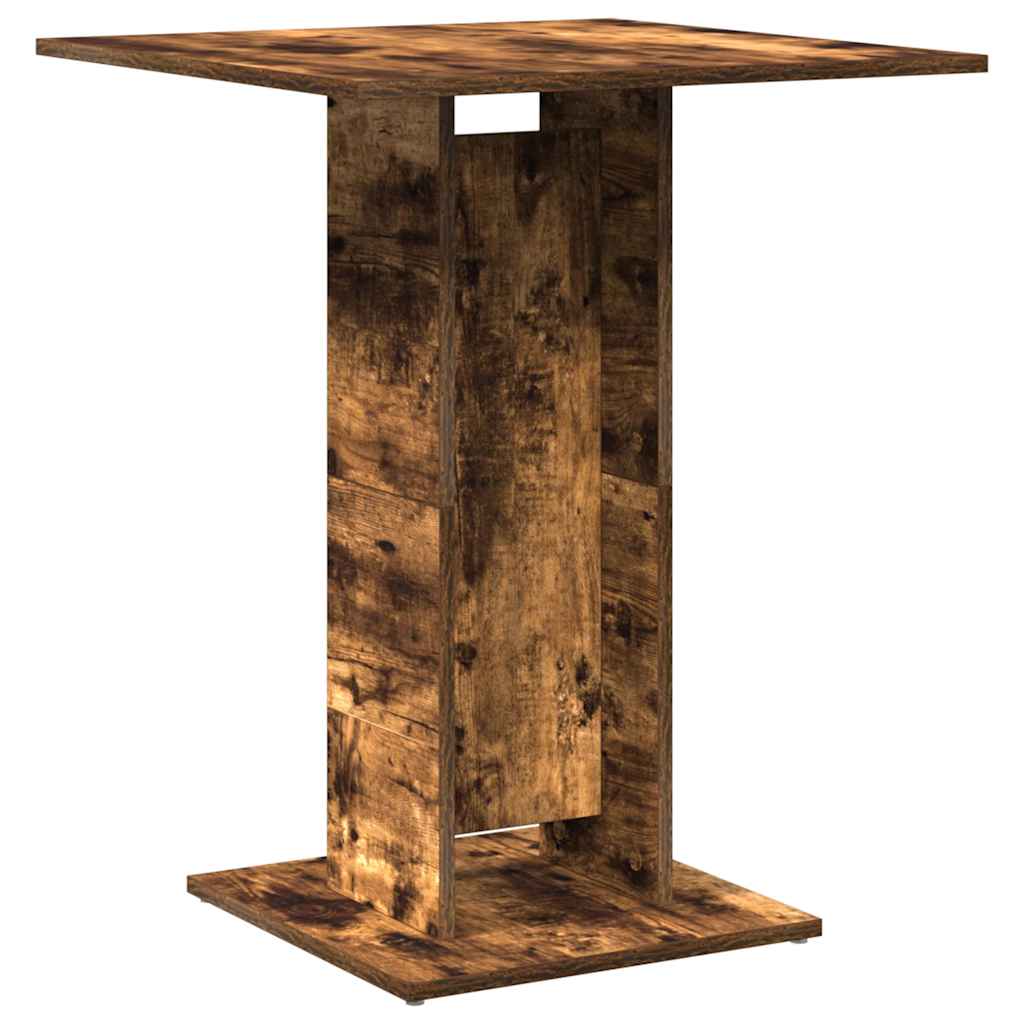 Smoked Oak Bistro Table 60x60x75 cm - Engineered Wood Elegance