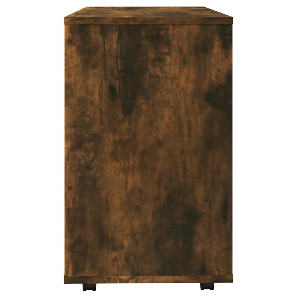 Smoked Oak Side Table - Engineered Wood, 70x35x55 cm