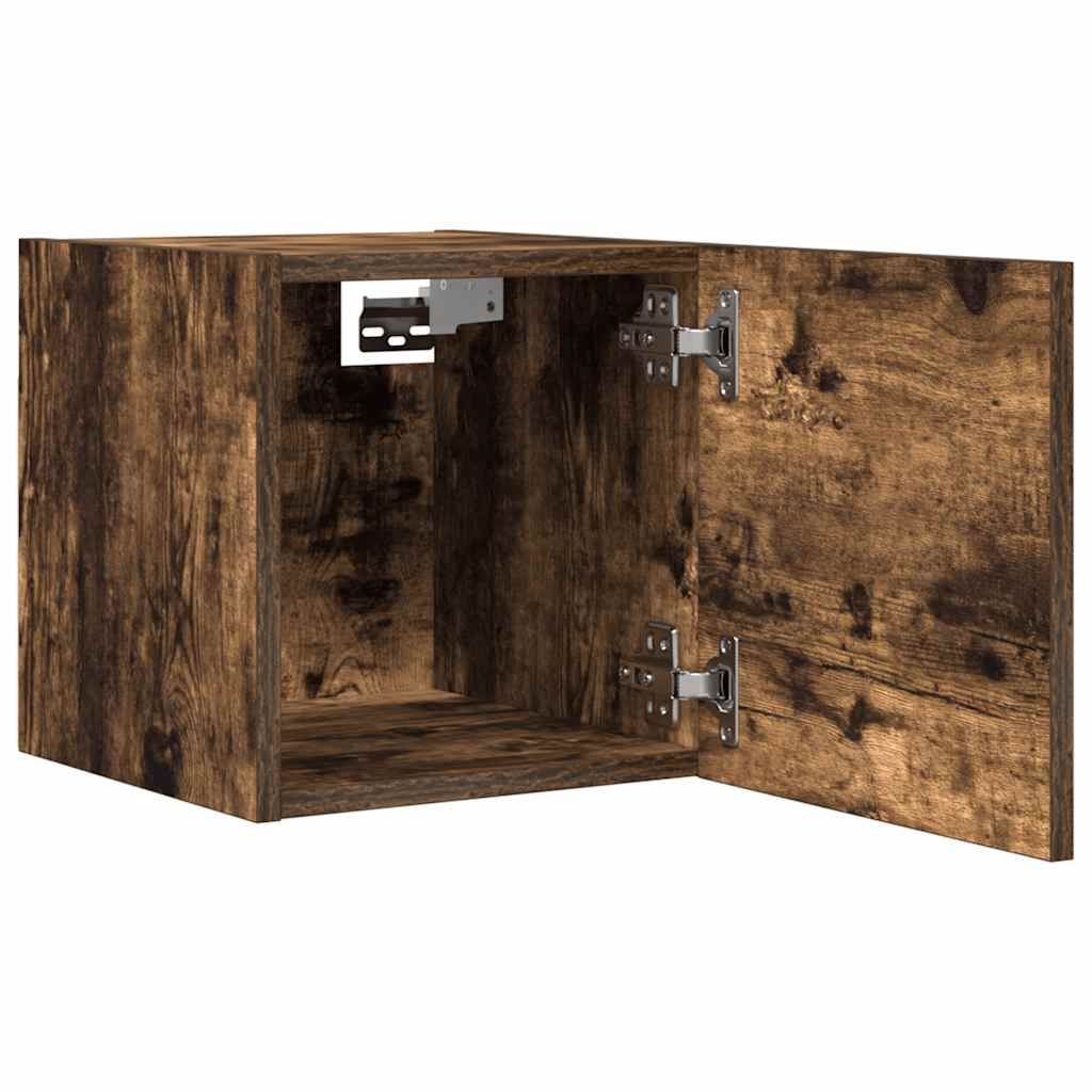 Wall Mounted TV Cabinet 4 pcs Smoked Oak 30.5x30x30 cm