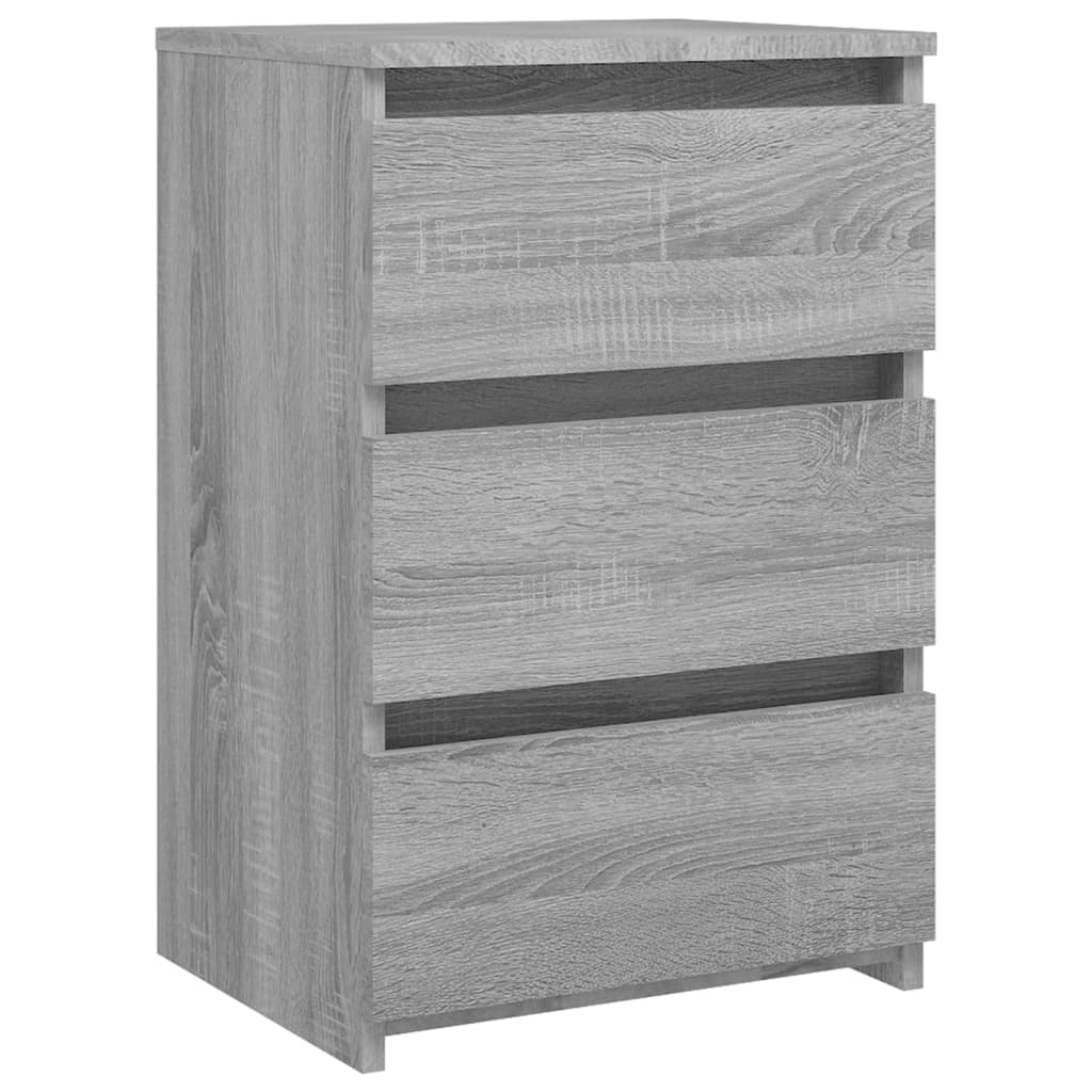 2 Grey Sonoma Bed Cabinets, 40x35x62.5 cm, Engineered Wood