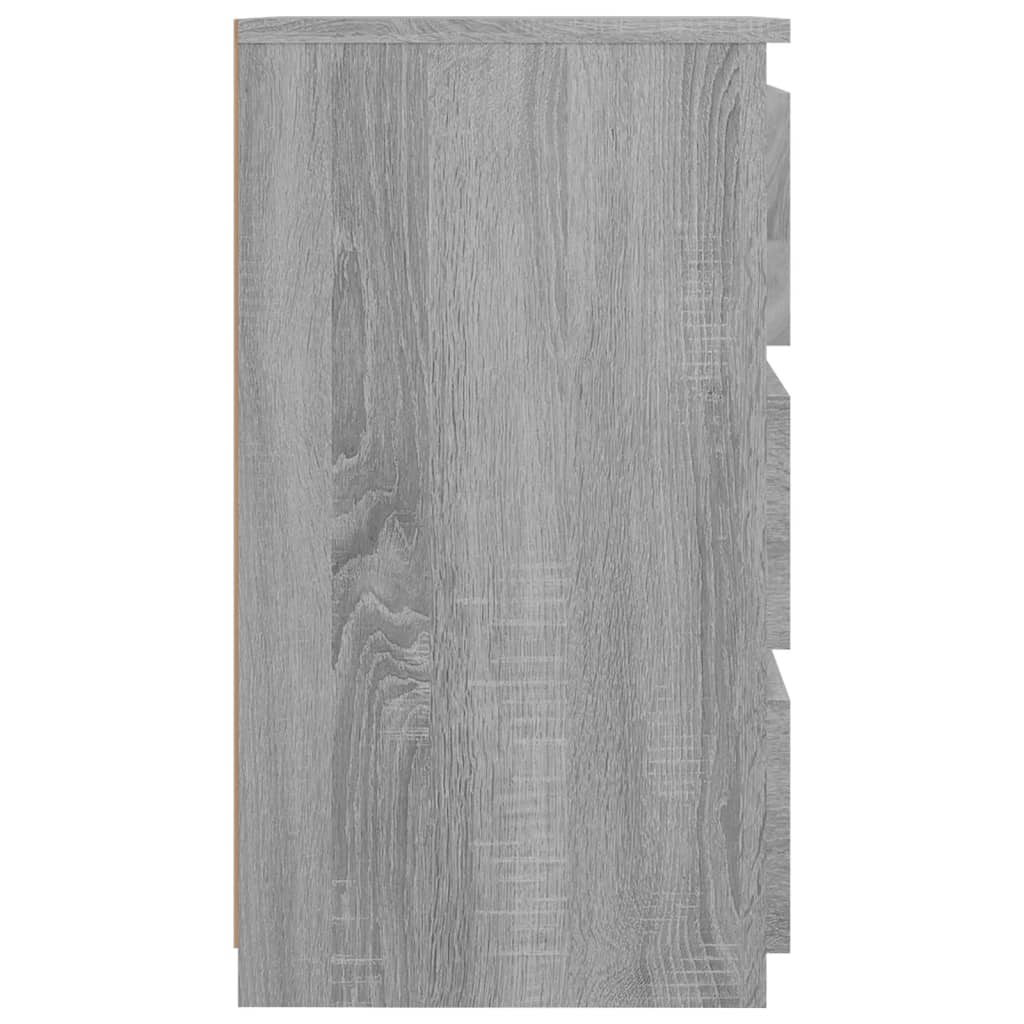 2 Grey Sonoma Bed Cabinets, 40x35x62.5 cm, Engineered Wood
