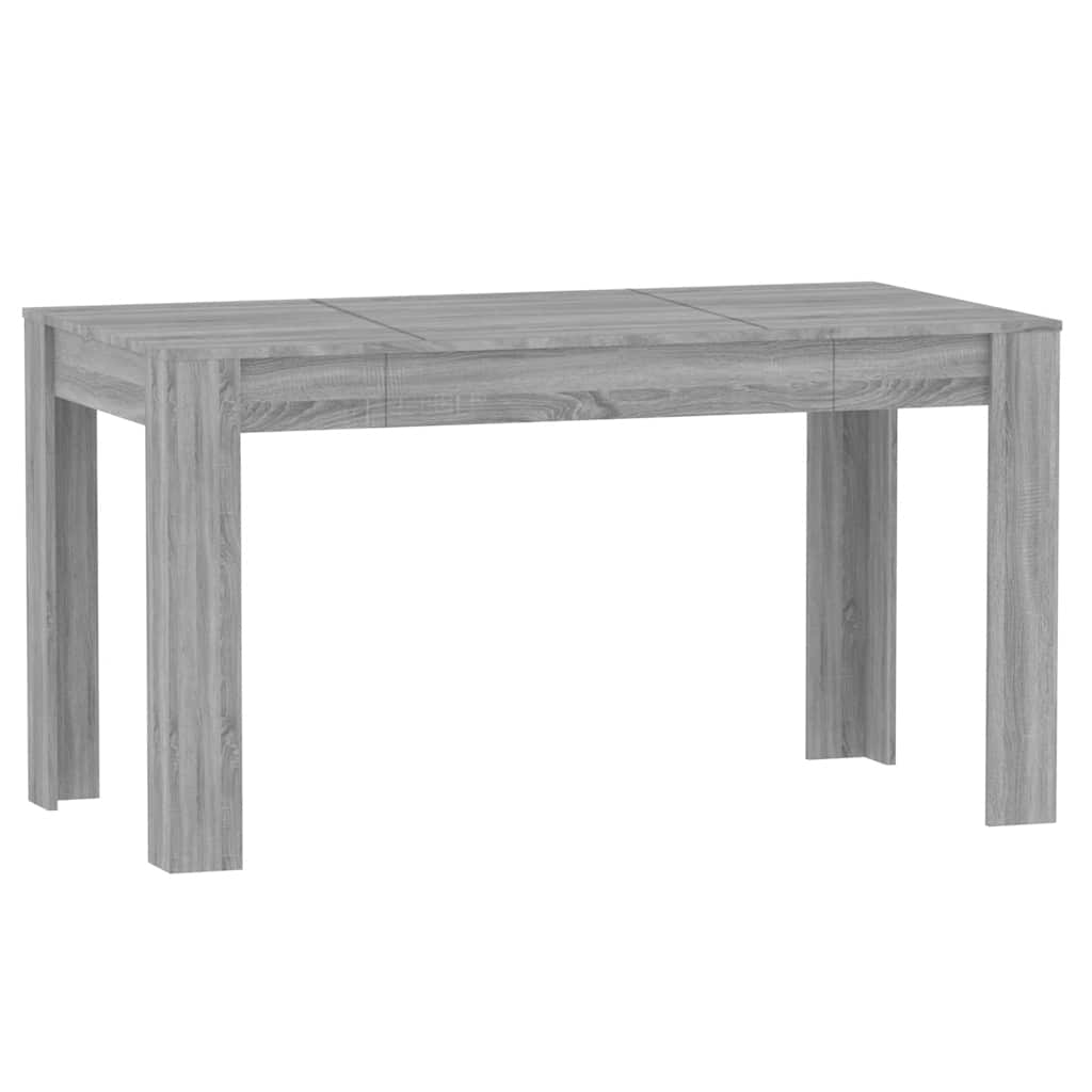 Stylish Grey Sonoma Dining Table 140x74.5x76 cm - Engineered Wood