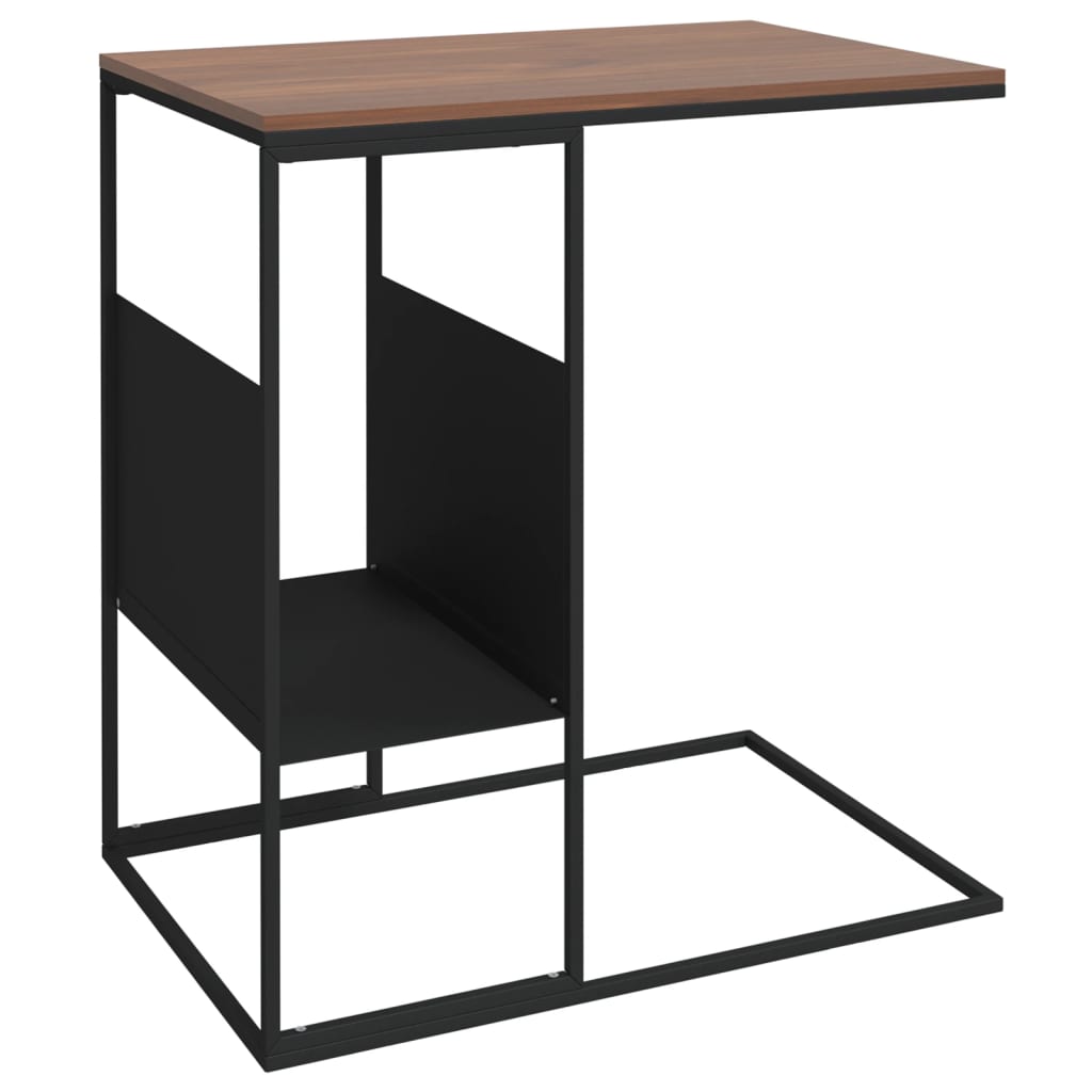 Side Table Black 55x36x59.5 cm Engineered Wood