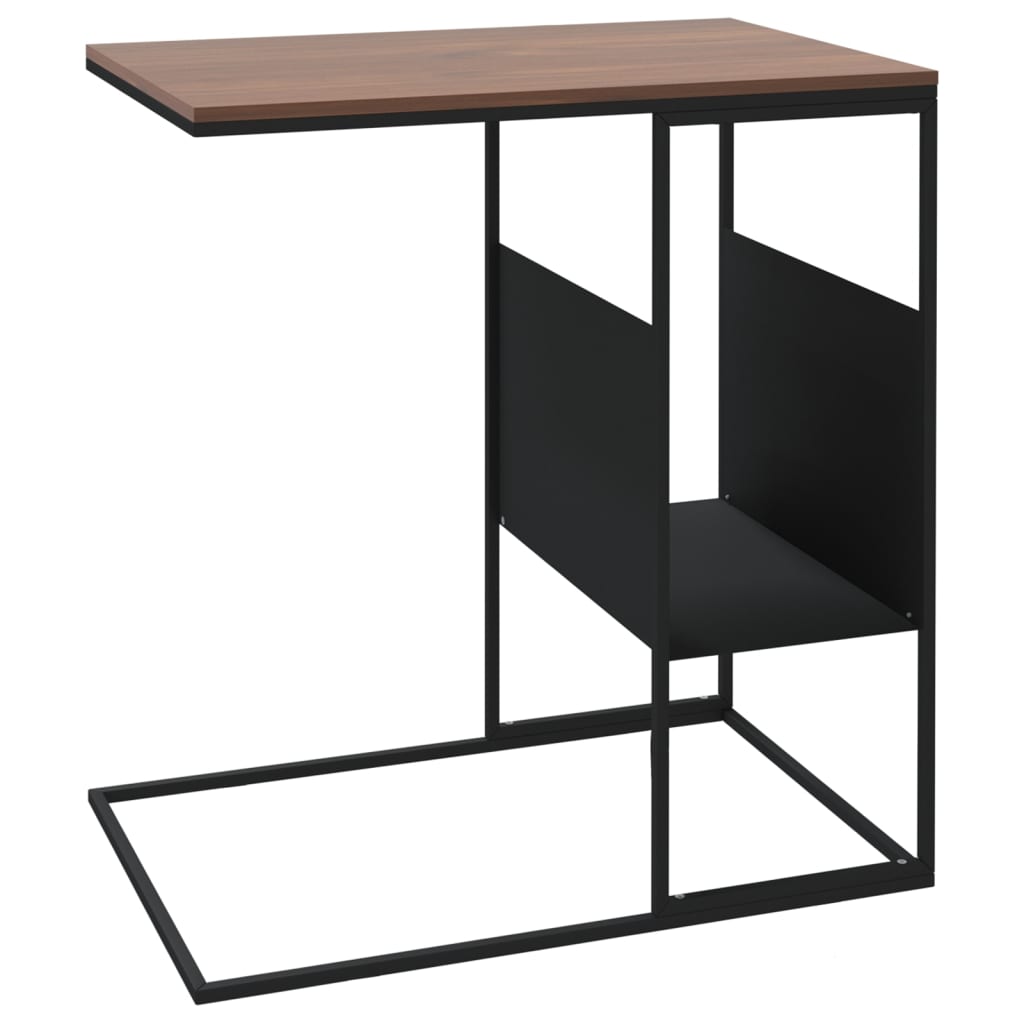 Side Table Black 55x36x59.5 cm Engineered Wood