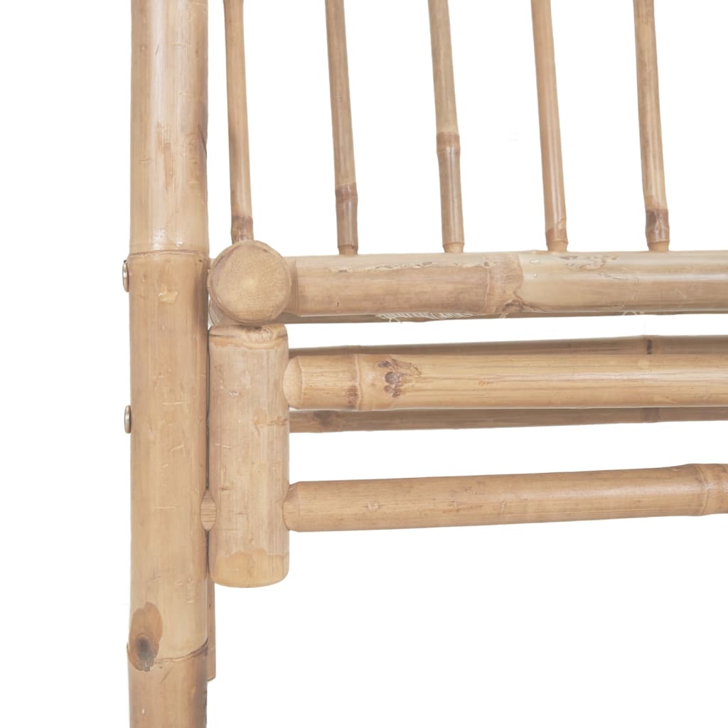 Bamboo Garden Bench with Pergola, 116 cm - Natural Finish