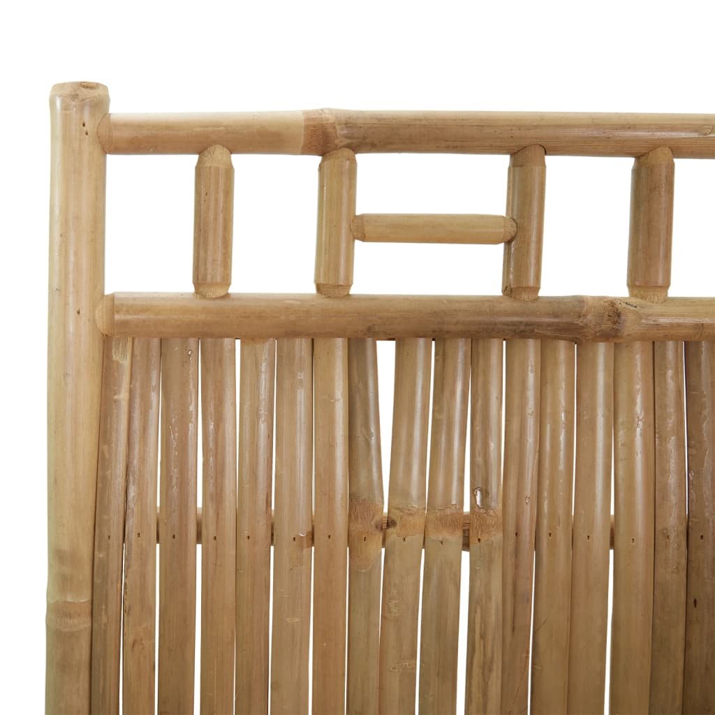 Elegant Bamboo 4-Panel Room Divider 160x180 cm - Natural Finish