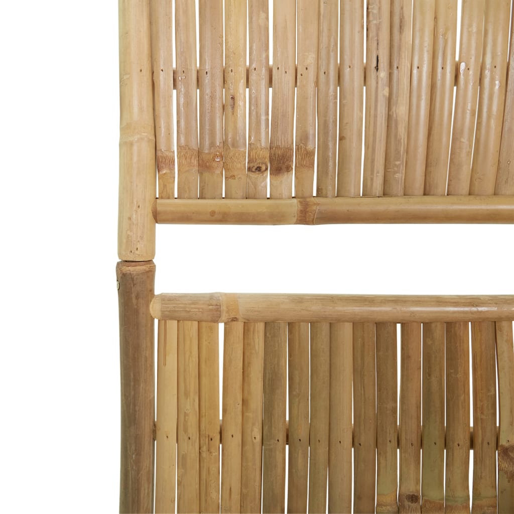 Elegant Bamboo 4-Panel Room Divider 160x180 cm - Natural Finish