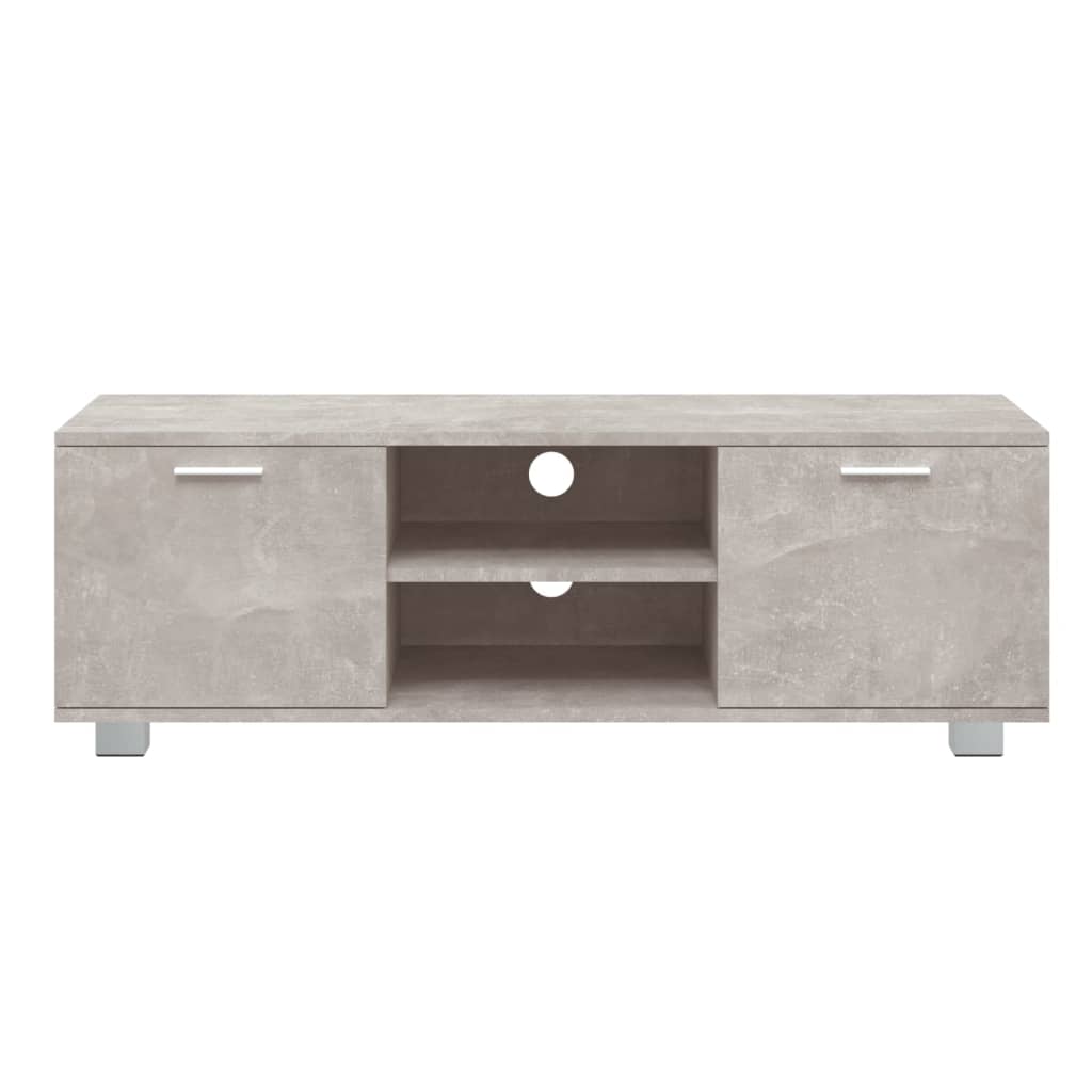 TV Cabinet Concrete Grey 120x40.5x35 cm Engineered Wood