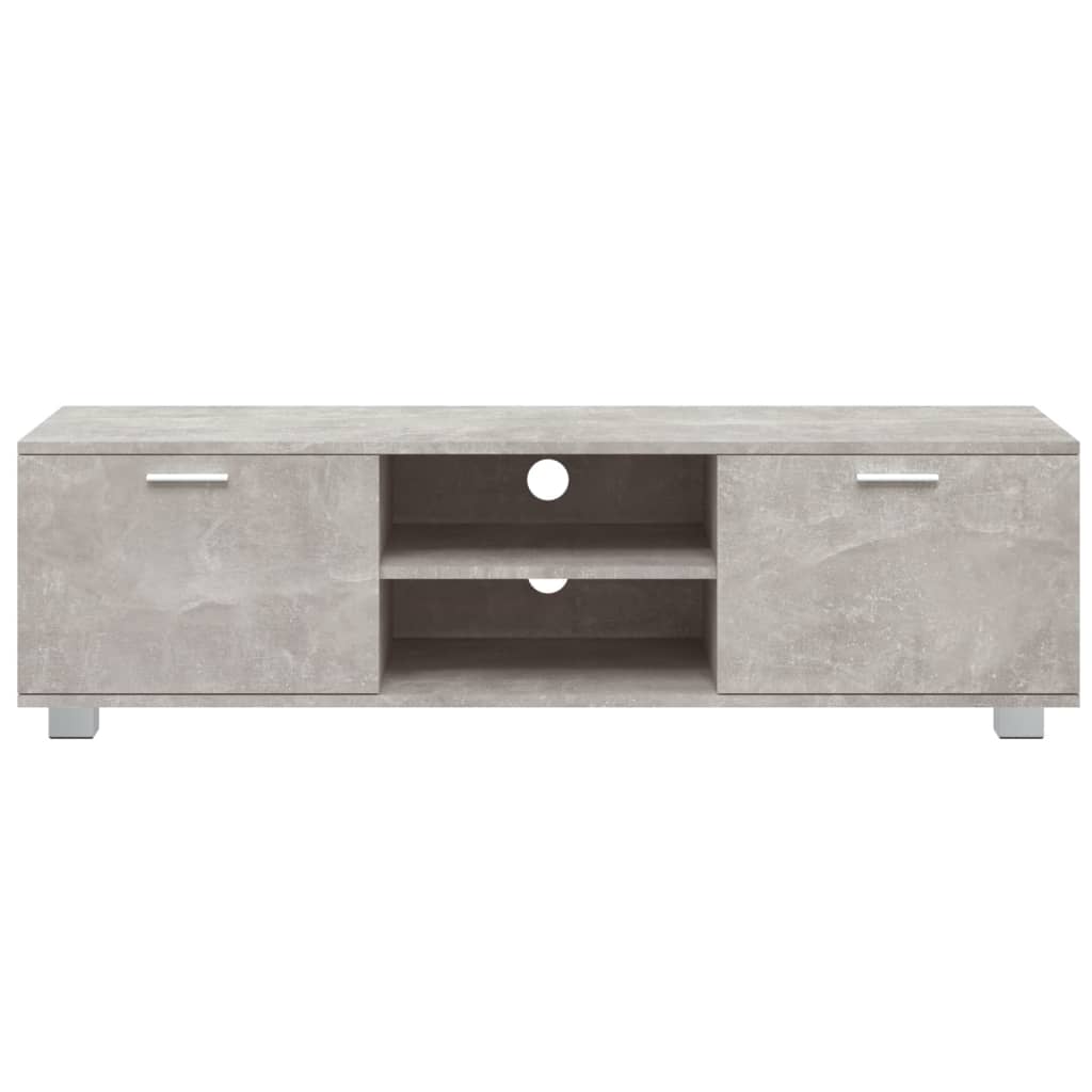 TV Cabinet Concrete Grey 140x40.5x35 cm Engineered Wood