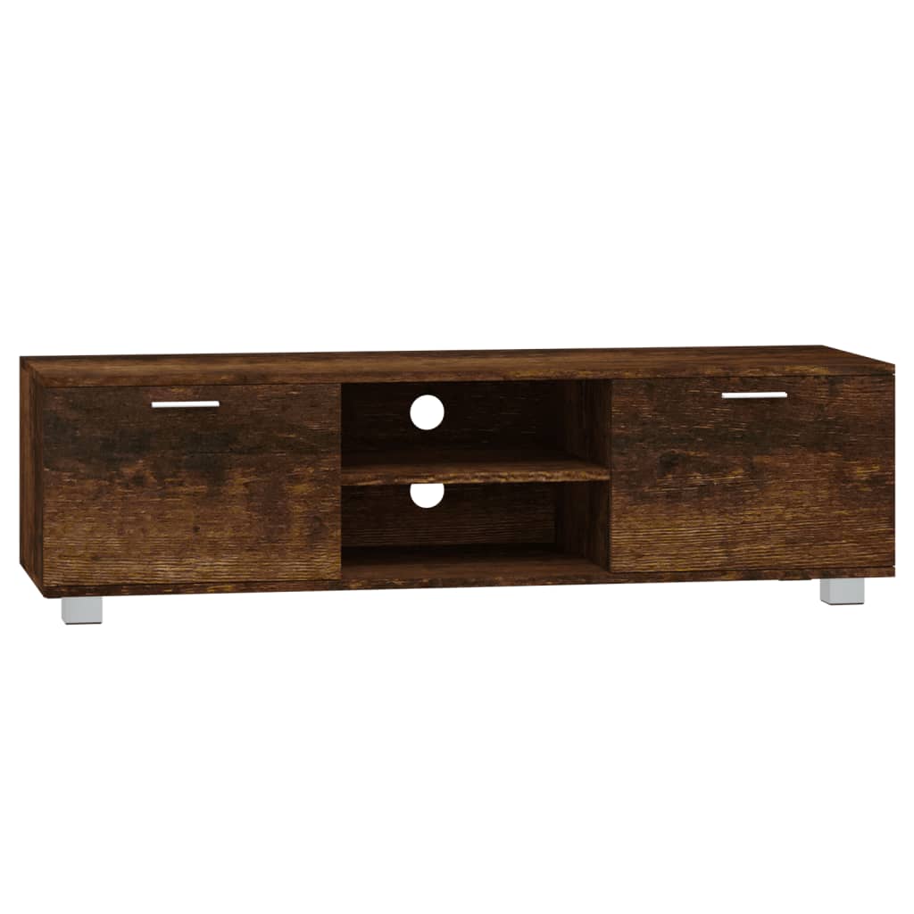 TV Cabinet Smoked Oak 140x40.5x35 cm Engineered Wood