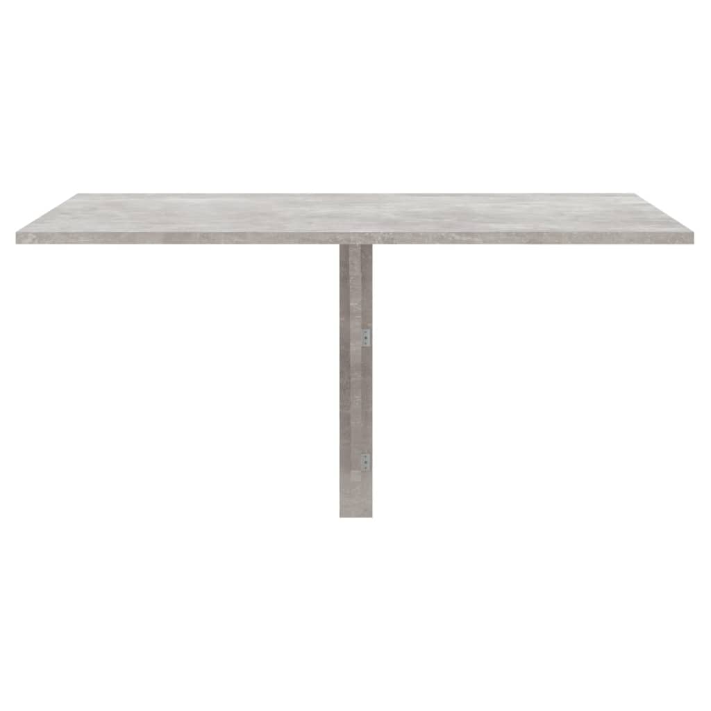 Concrete Grey Folding Wall Table 100x60x56 cm - Engineered Wood