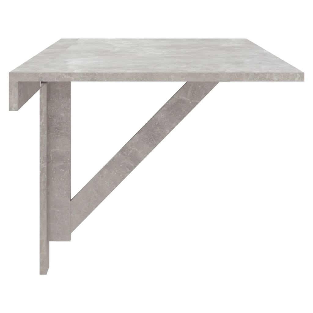 Concrete Grey Folding Wall Table 100x60x56 cm - Engineered Wood
