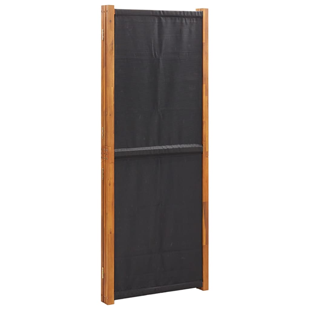 Sleek Black 3-Panel Room Divider - 210x180 cm Privacy Screen