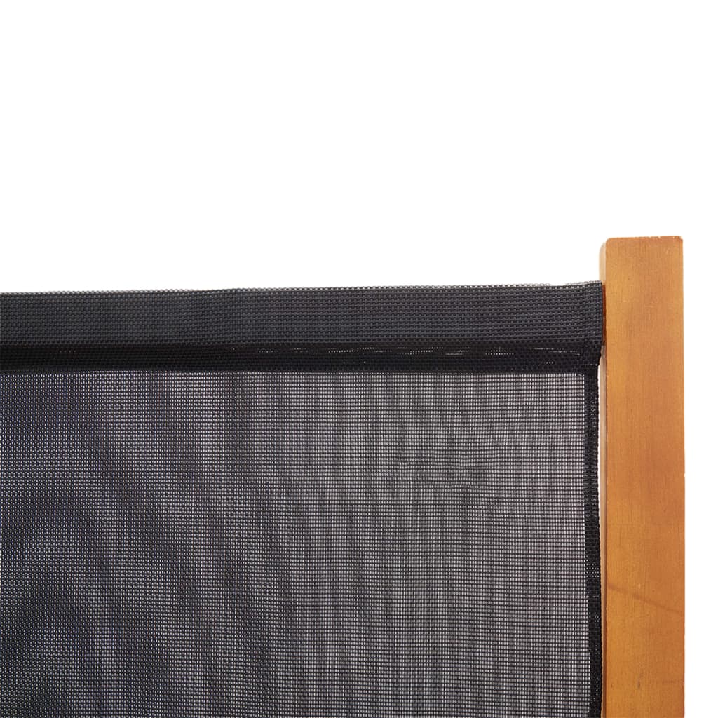 Sleek Black 3-Panel Room Divider - 210x180 cm Privacy Screen