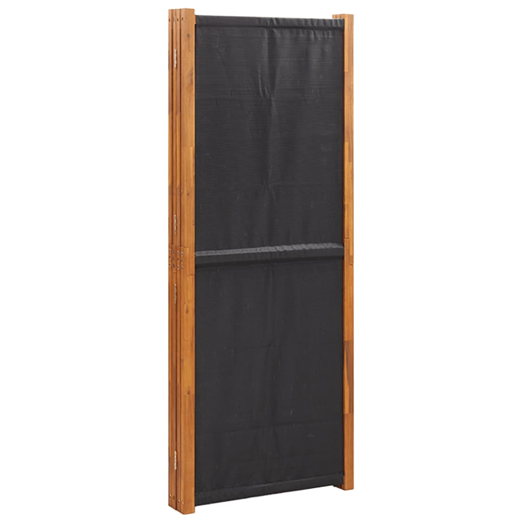 Elegant Black 4-Panel Room Divider - 280x180 cm Privacy Screen