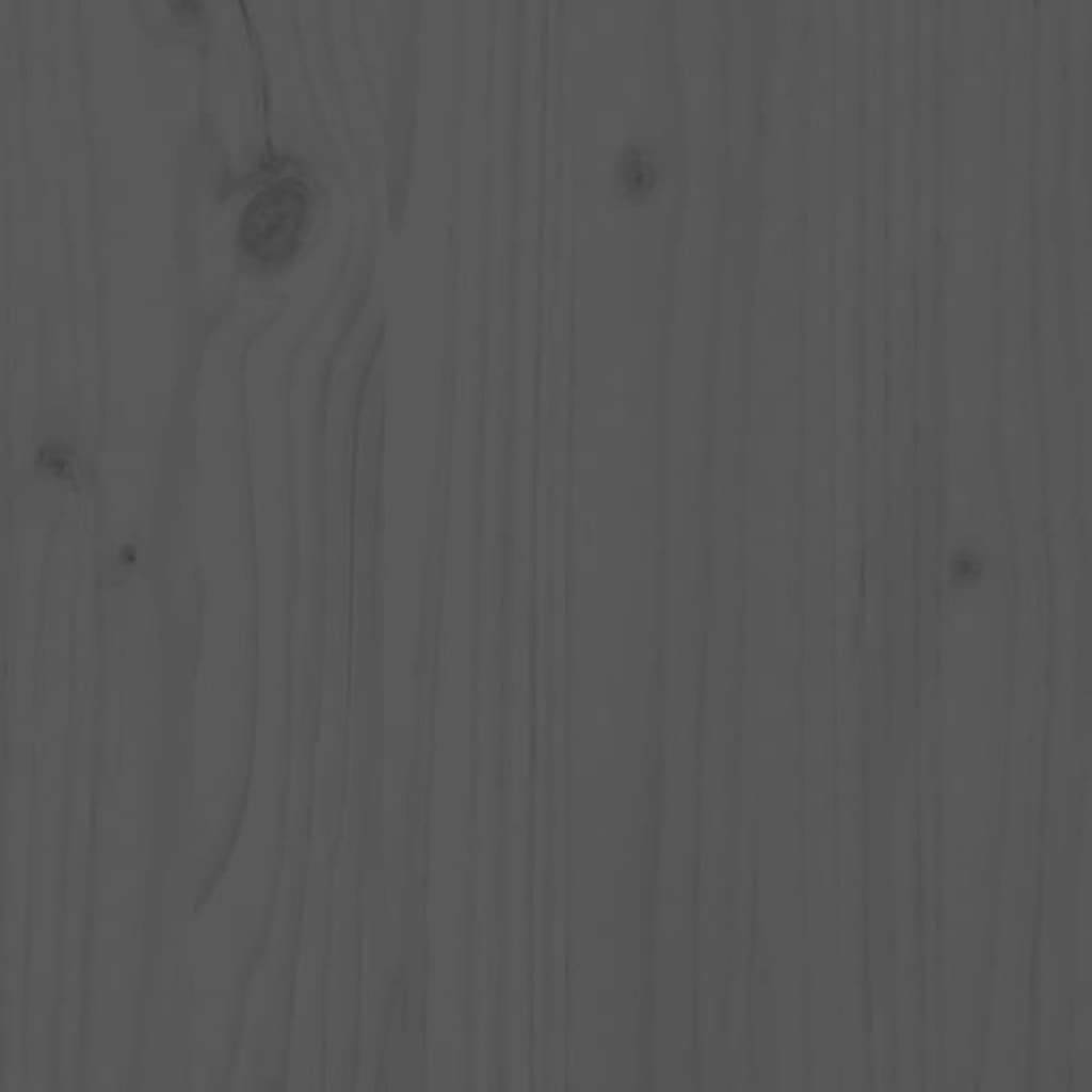 Bed Headboard Grey 106x4x100 cm Solid Wood Pine
