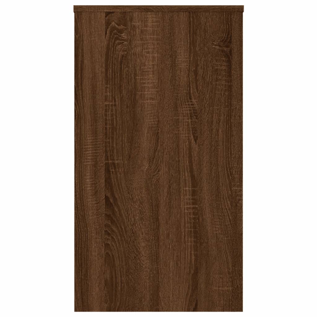 Compact Brown Oak Desk, 90x40x72 cm, Engineered Wood