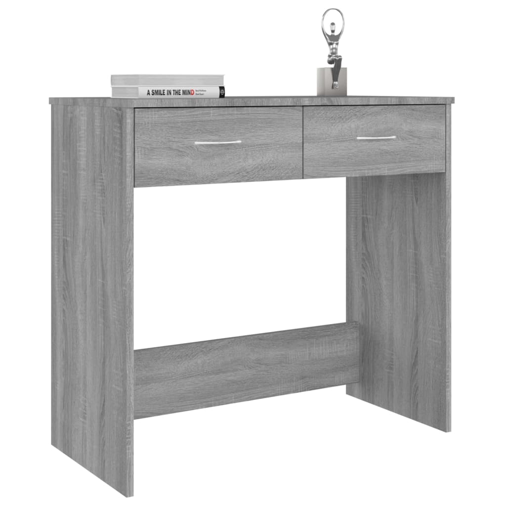 Compact Grey Desk 80x40x75 cm - Sonoma Engineered Wood