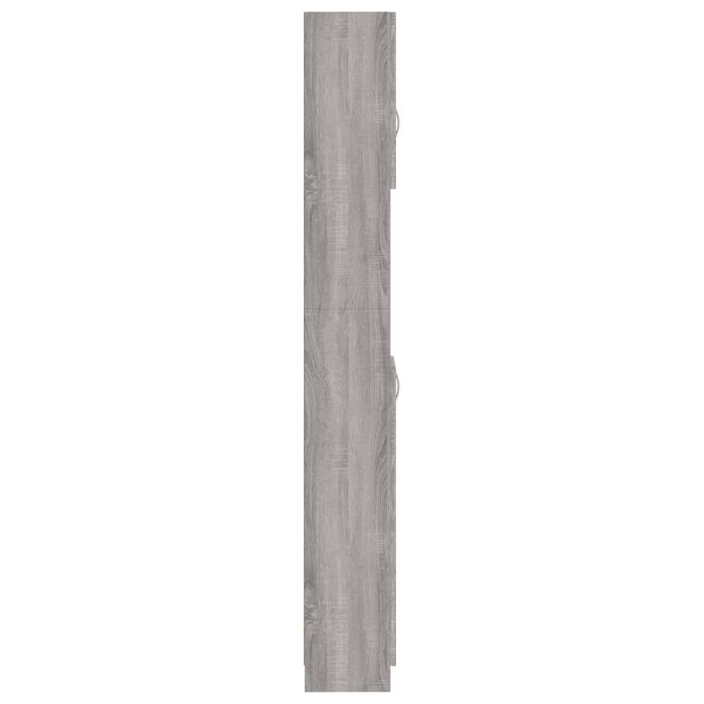 Grey Sonoma Engineered Wood Bathroom Cabinet 32x25.5x190 cm