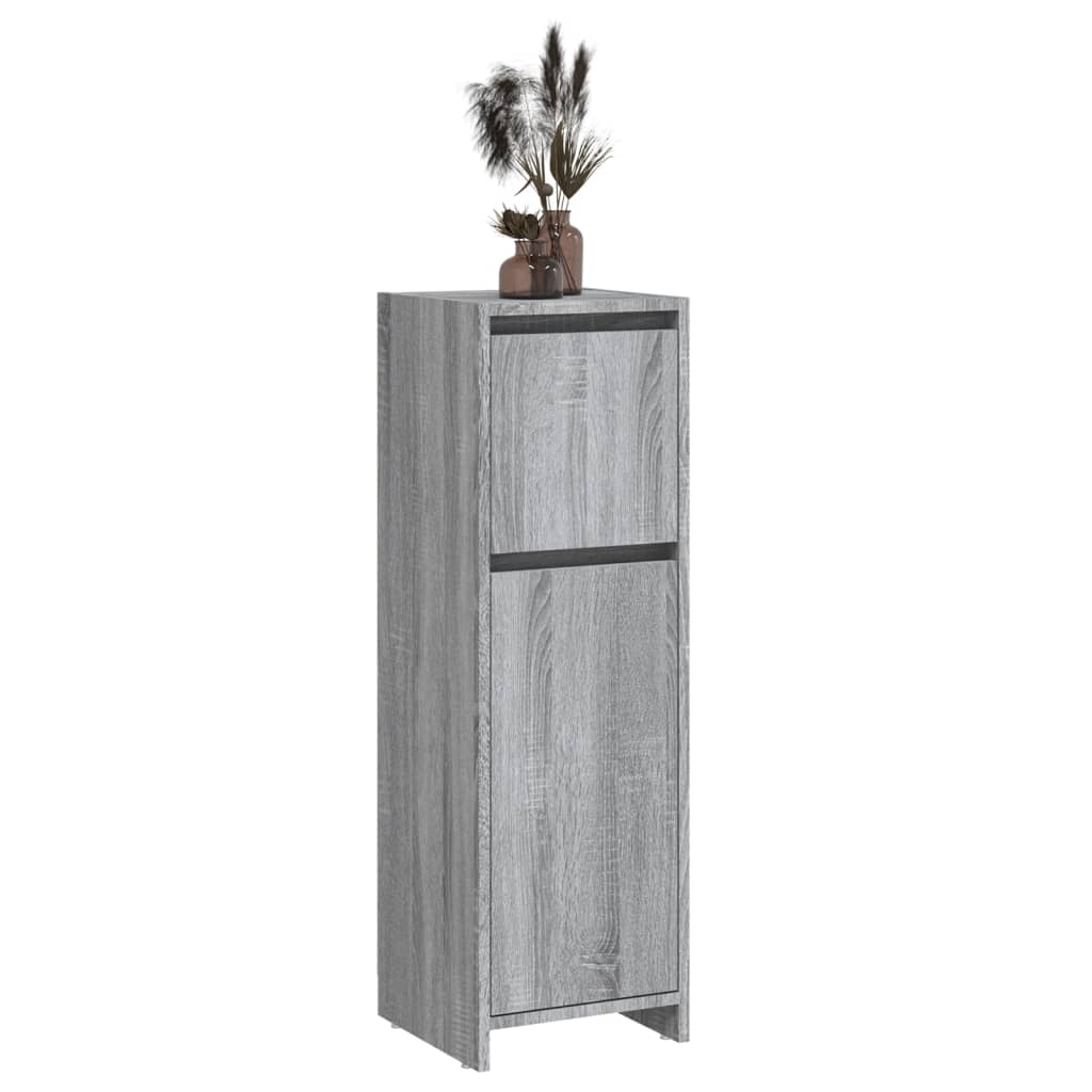 Sonoma Grey Bathroom Cabinet - Engineered Wood, 30x30x95 cm