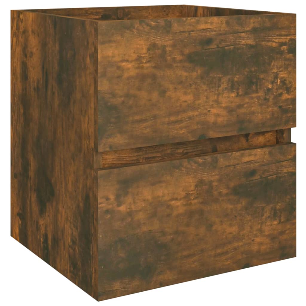 Smoked Oak Engineered Wood Sink Cabinet 41x38.5x45 cm
