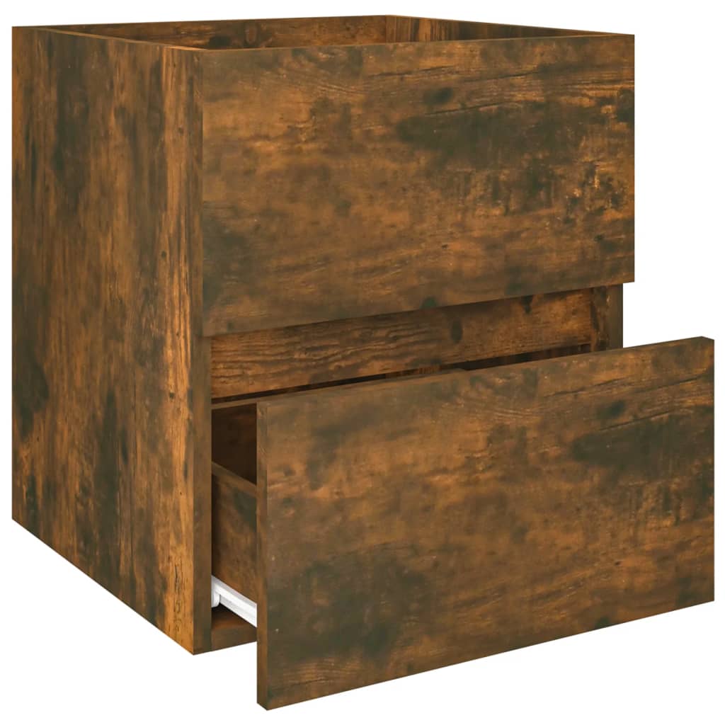 Smoked Oak Engineered Wood Sink Cabinet 41x38.5x45 cm