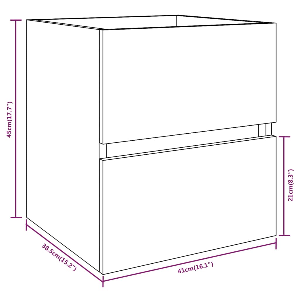 Grey Sonoma Sink Cabinet - Engineered Wood, 41x38.5x45 cm