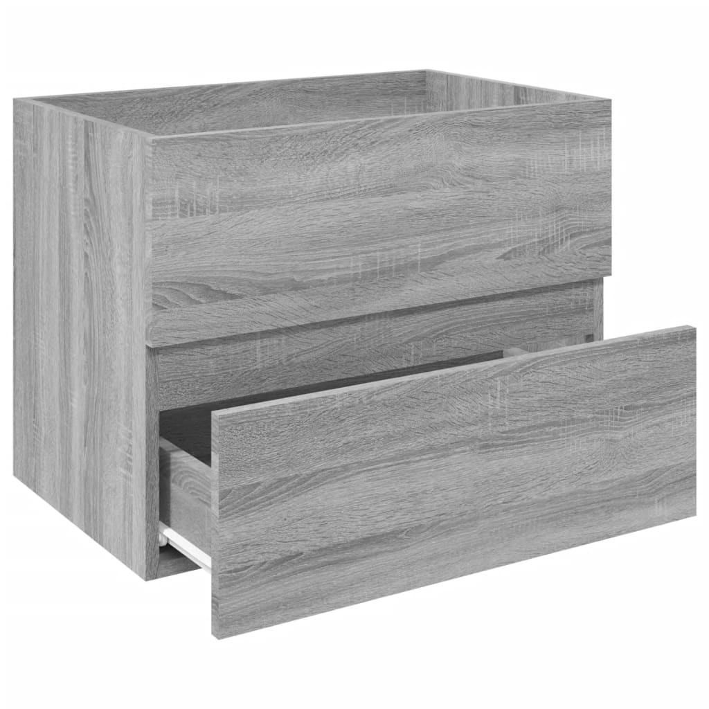 Grey Sonoma Engineered Wood Sink Cabinet - 60x38.5x45 cm