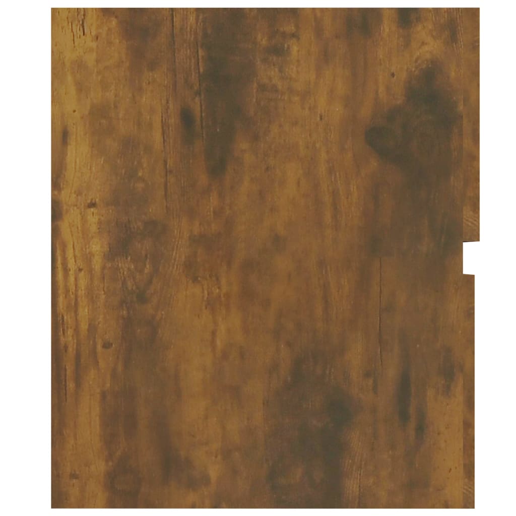 Smoked Oak Engineered Wood Sink Cabinet 80x38.5x45 cm