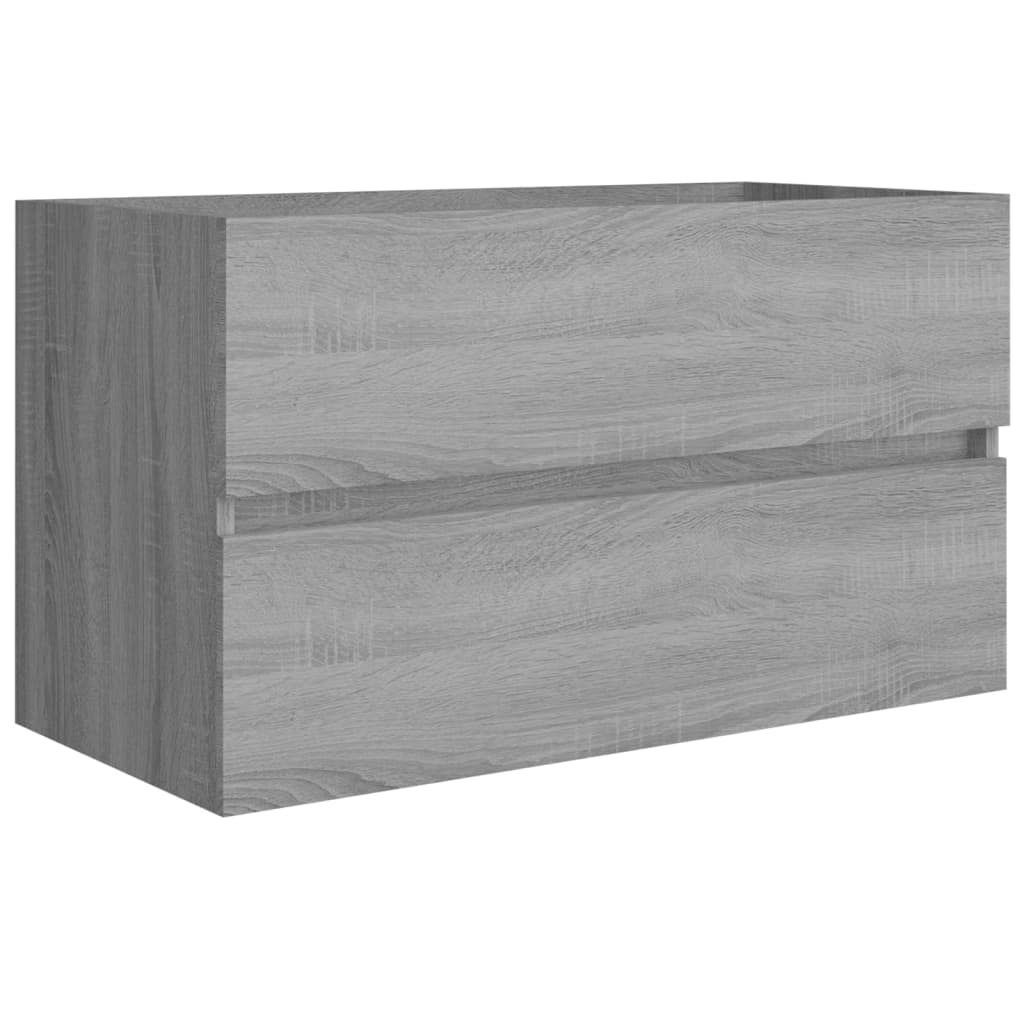 Grey Sonoma Engineered Wood Sink Cabinet, 80x38.5x45 cm