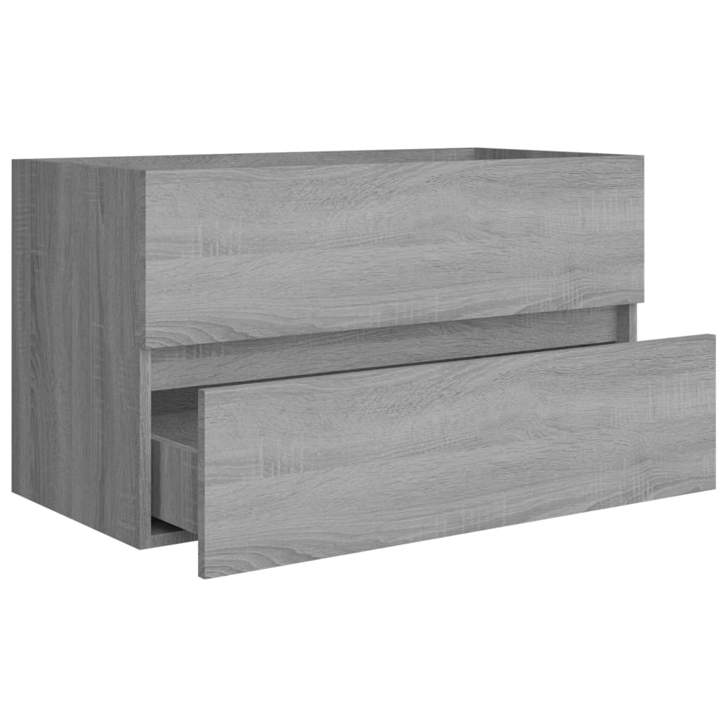 Grey Sonoma Engineered Wood Sink Cabinet, 80x38.5x45 cm