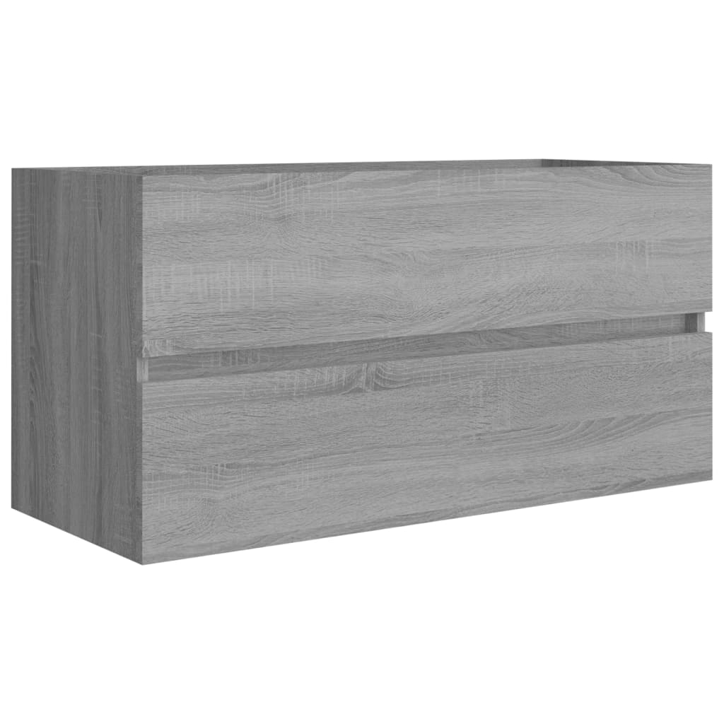 Grey Sonoma Engineered Wood Sink Cabinet 90x38.5x45 cm