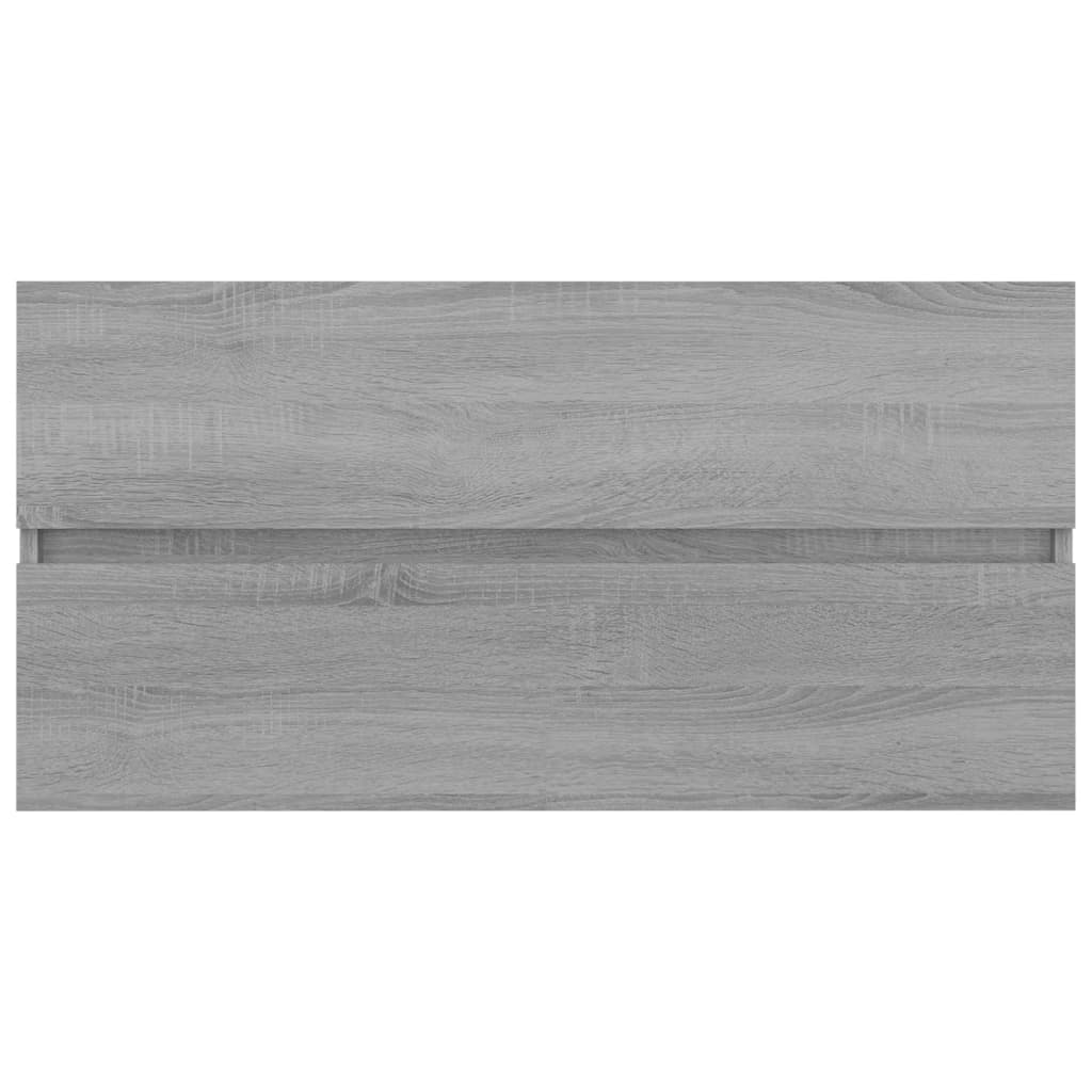 Grey Sonoma Engineered Wood Sink Cabinet 90x38.5x45 cm