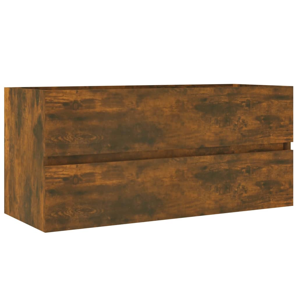 Smoked Oak Engineered Wood Sink Cabinet 100x38.5x45 cm