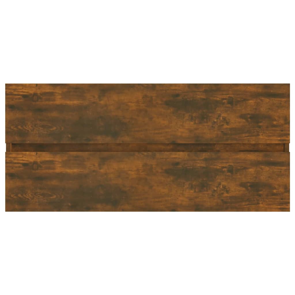 Smoked Oak Engineered Wood Sink Cabinet 100x38.5x45 cm