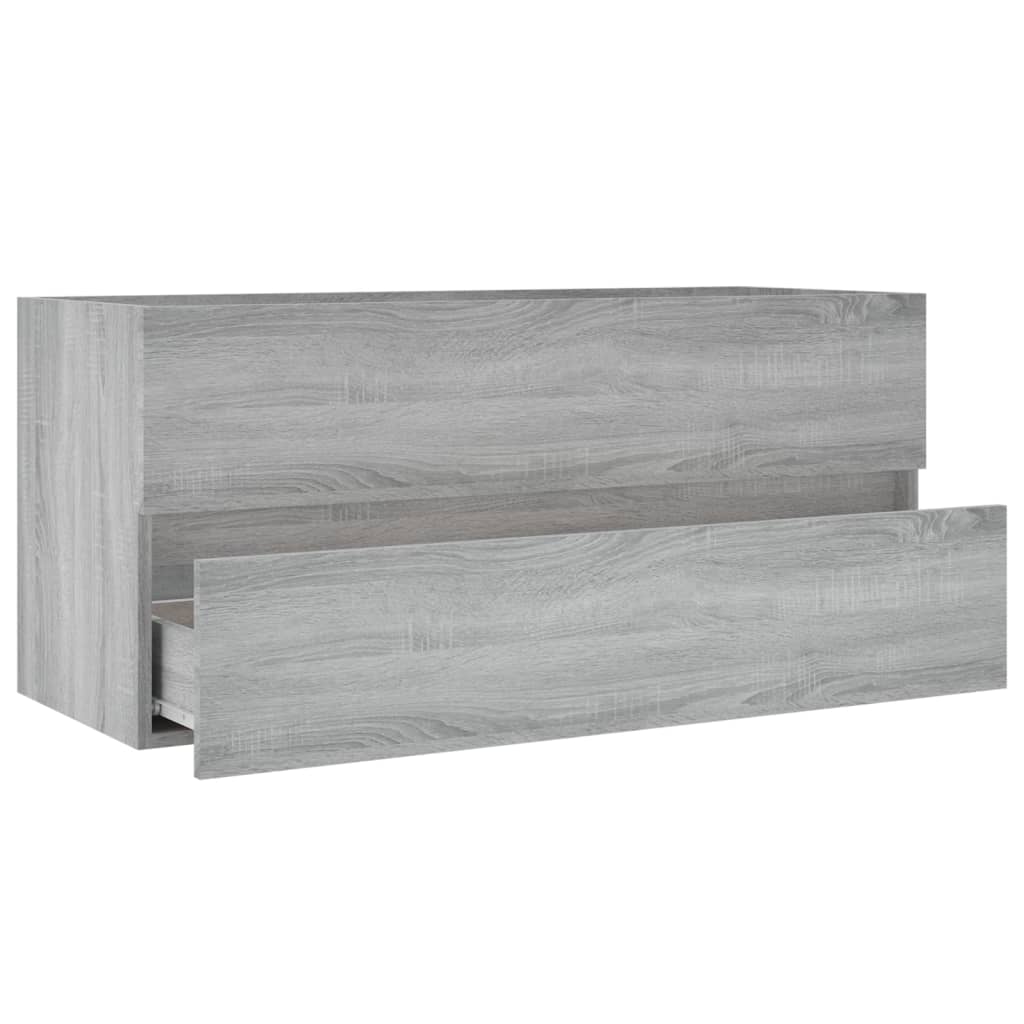 Sonoma Grey Sink Cabinet 100x38.5x45 cm Engineered Wood