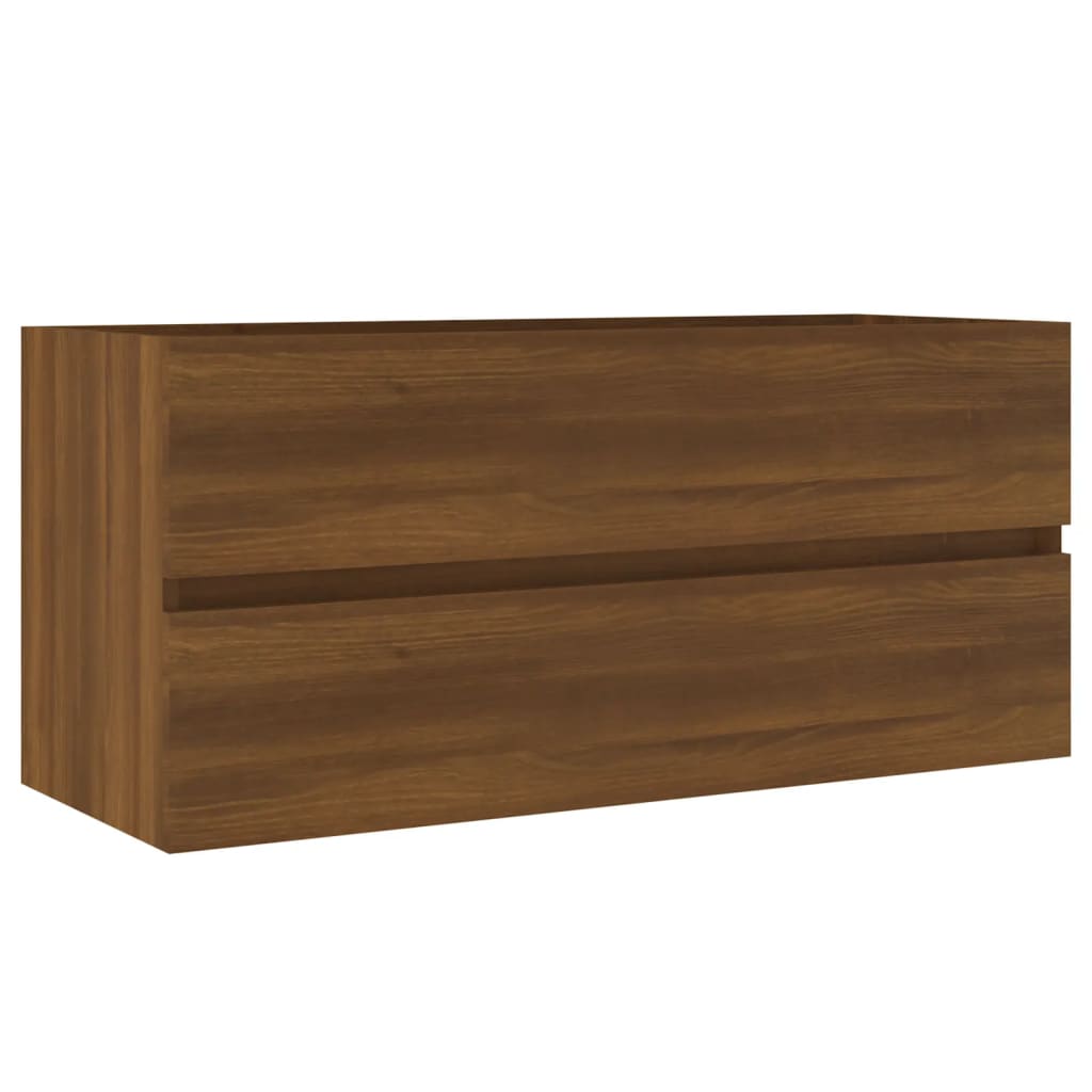 Brown Oak Engineered Wood Sink Cabinet 100x38.5x45 cm