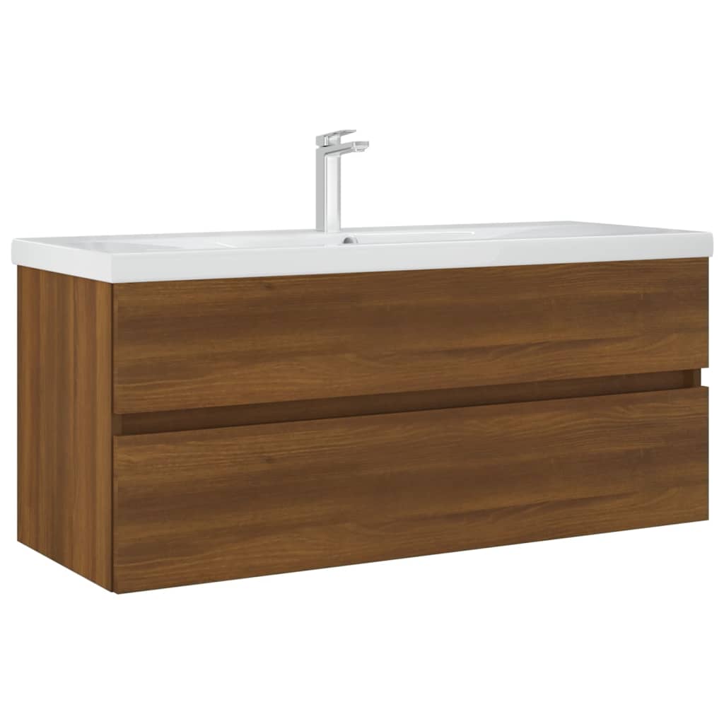 Brown Oak Engineered Wood Sink Cabinet 100x38.5x45 cm