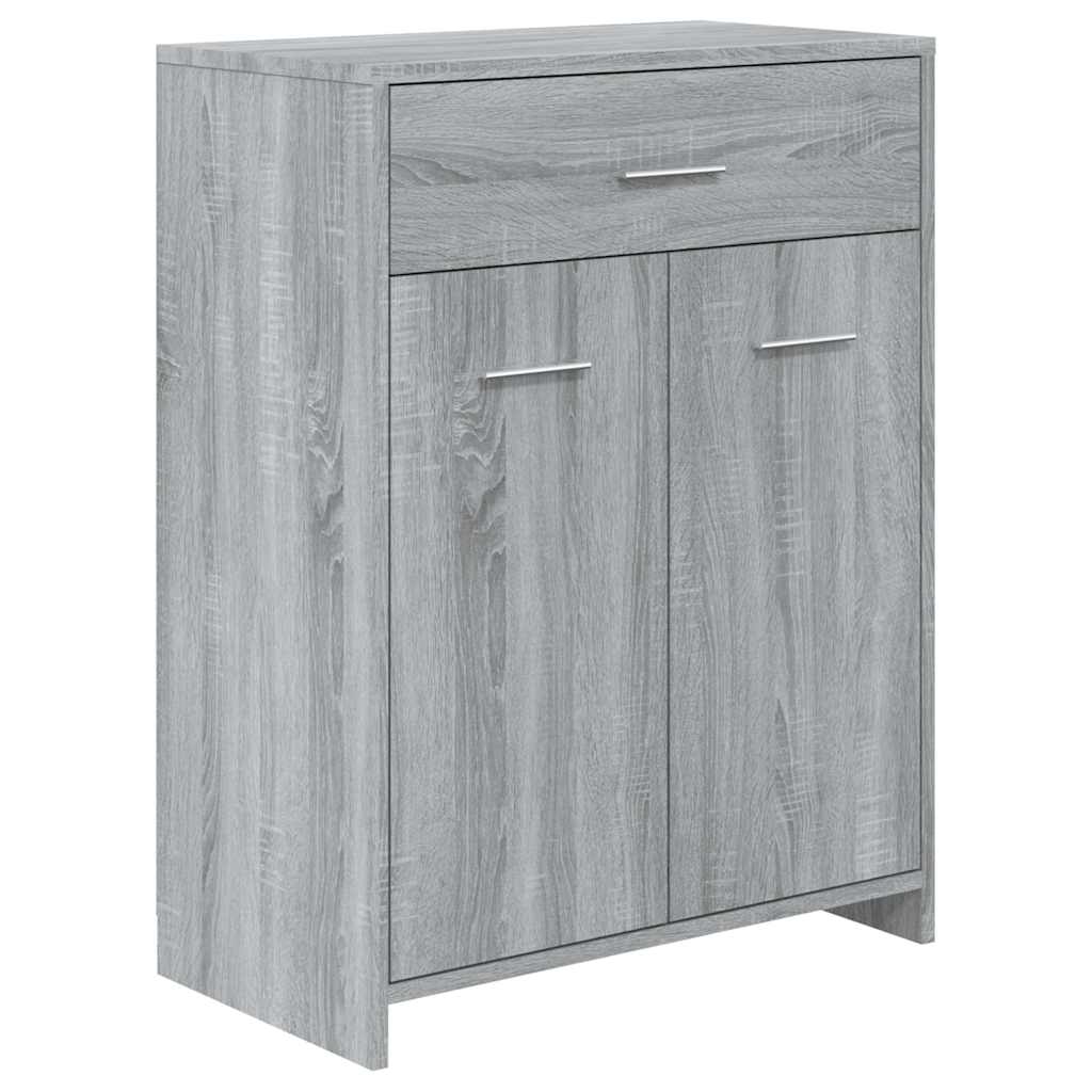 Grey Sonoma Bathroom Cabinet - 60x33x80 cm Engineered Wood