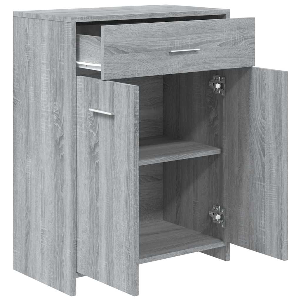 Grey Sonoma Bathroom Cabinet - 60x33x80 cm Engineered Wood