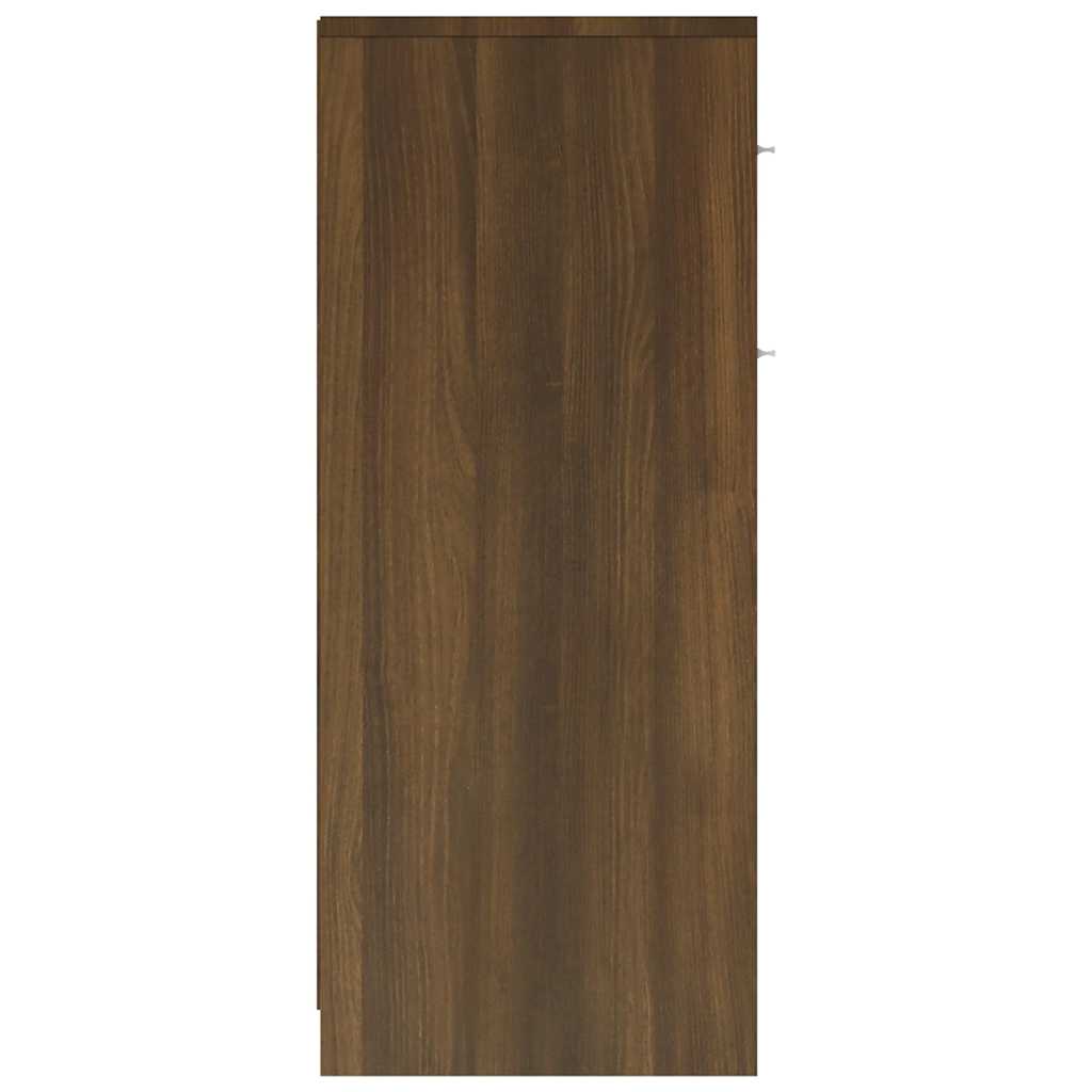 Brown Oak Bathroom Cabinet - Engineered Wood 60x33x80cm