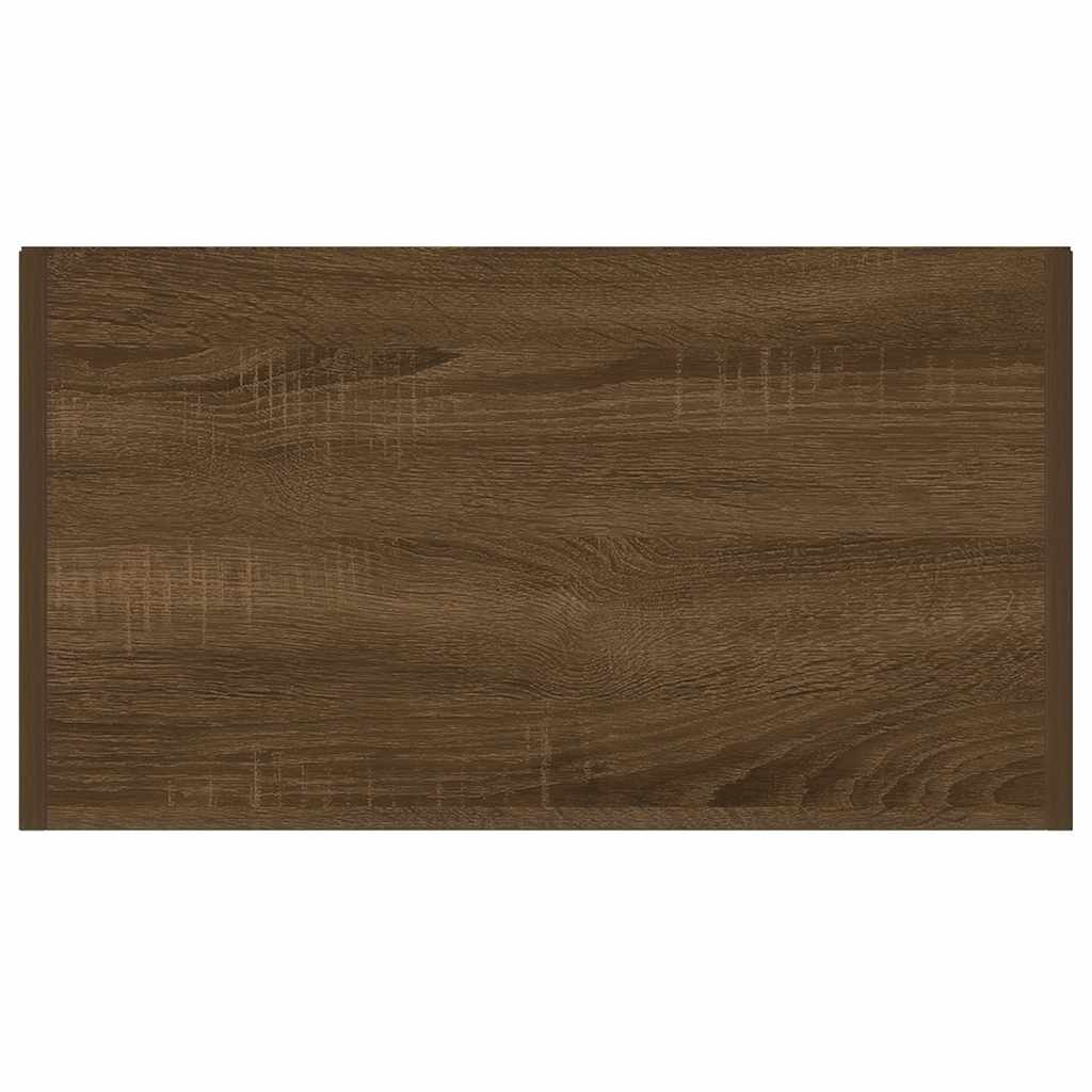 Brown Oak Bathroom Cabinet - Engineered Wood 60x33x80cm