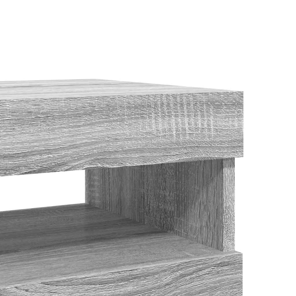 TV Cabinets 2 pcs with LED Lights Grey Sonoma 60x35x40 cm