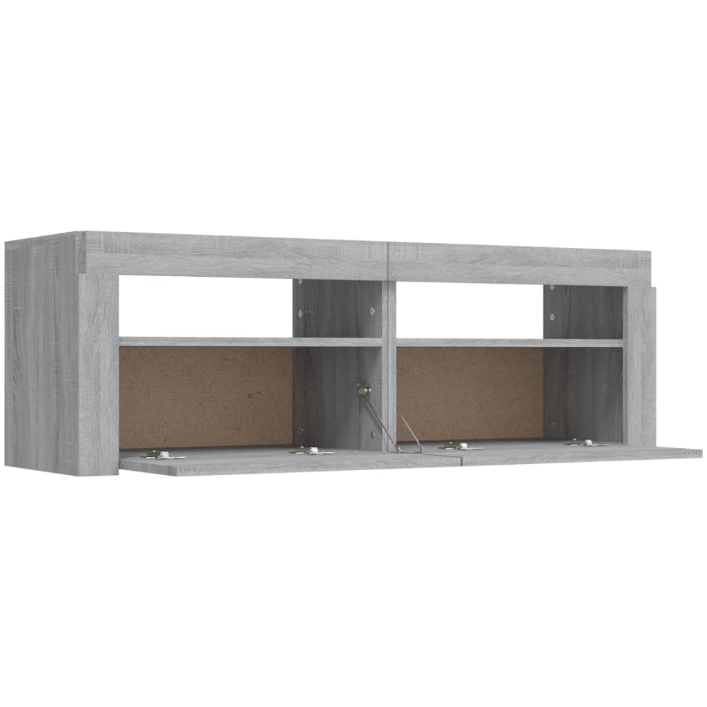 TV Cabinet with LED Lights Grey Sonoma 120x35x40 cm