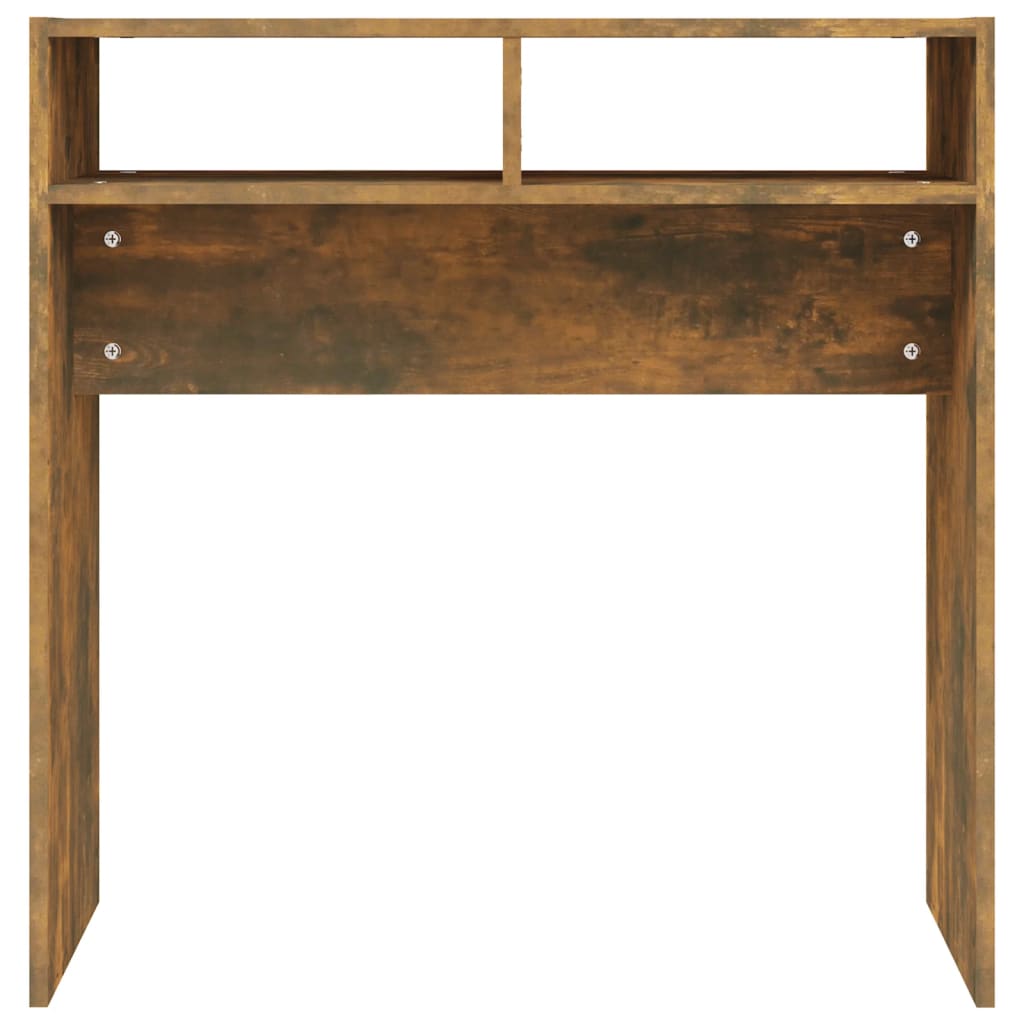 Smoked Oak Console Table - Engineered Wood, 78x30x80 cm