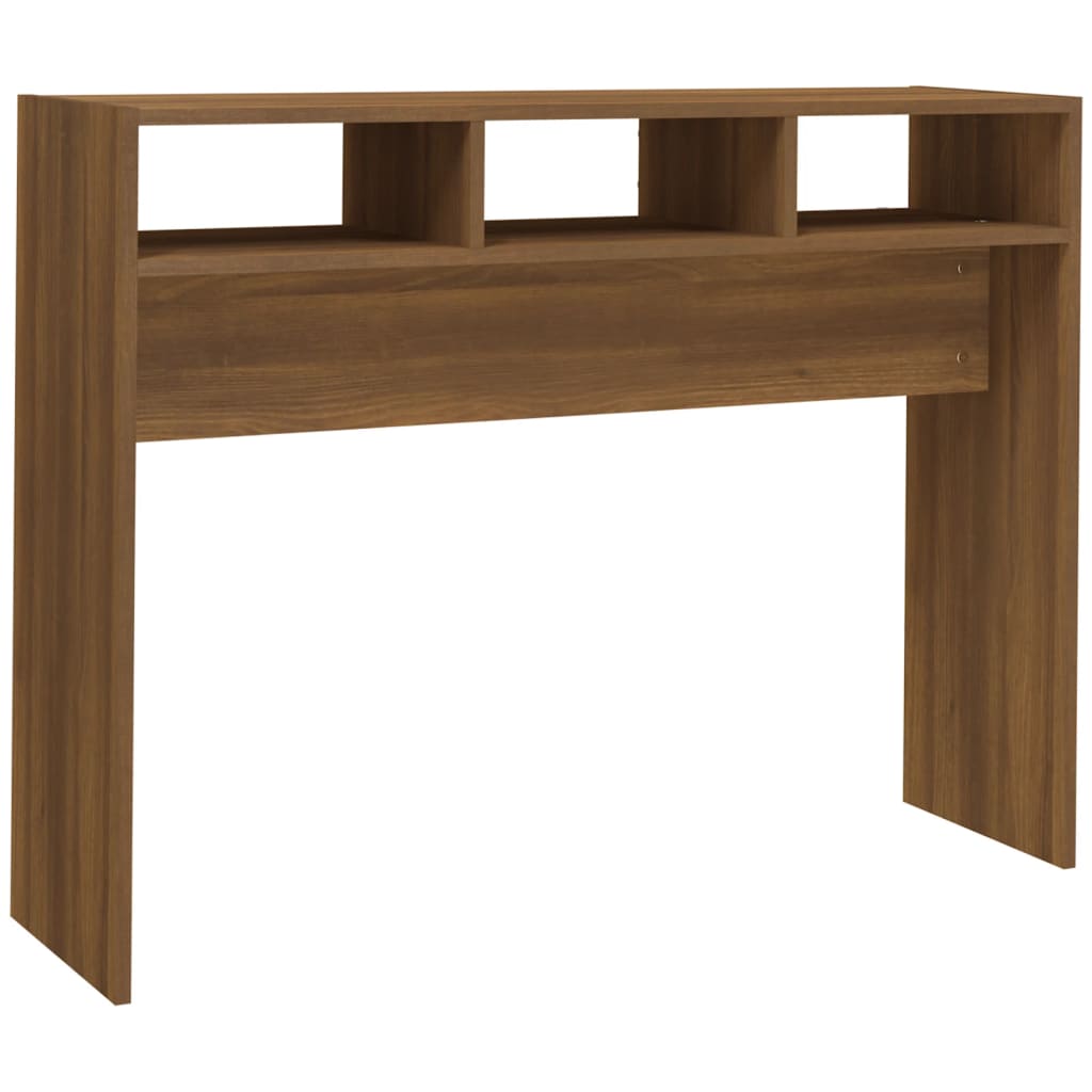Brown Oak Console Table 105x30x80 cm - Engineered Wood