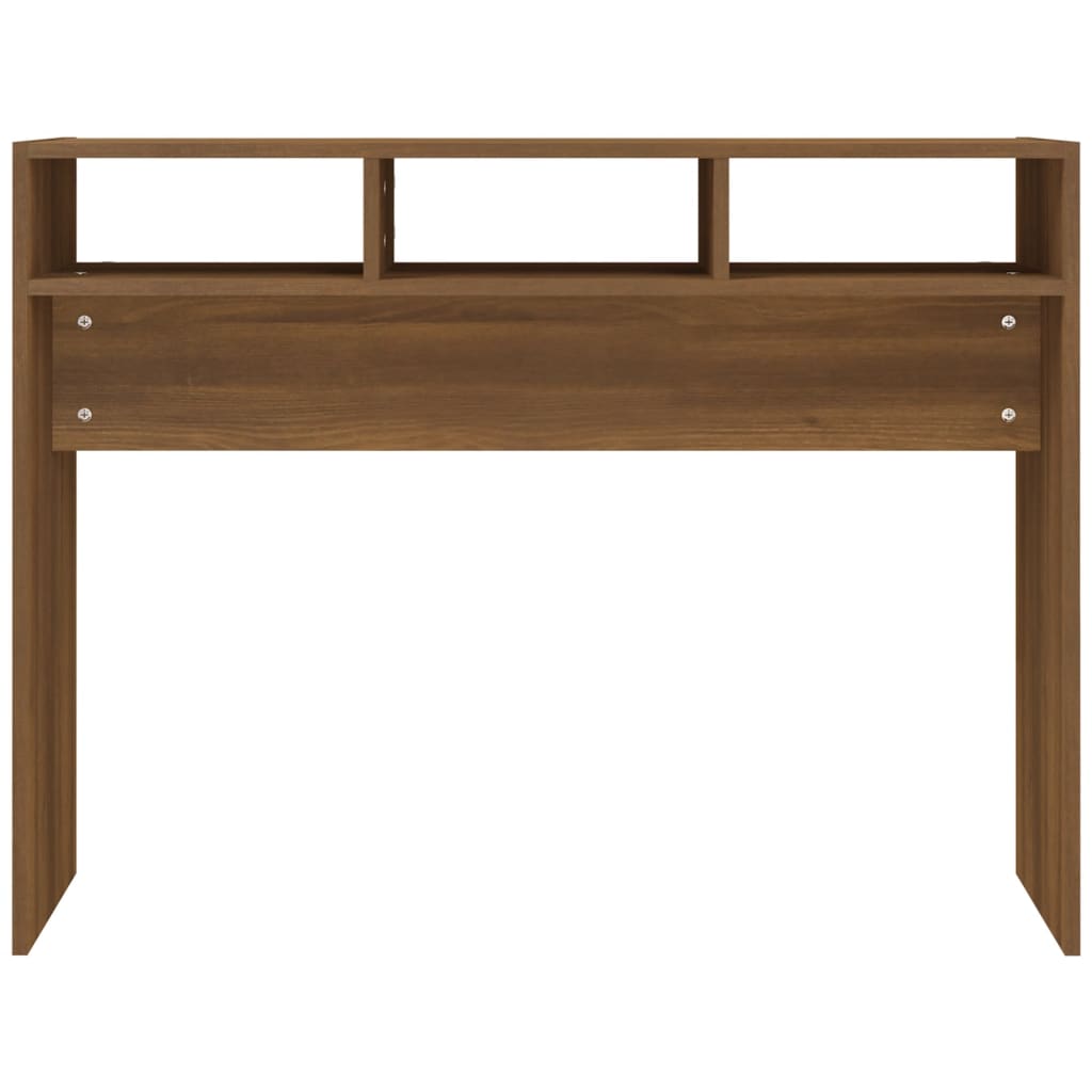 Brown Oak Console Table 105x30x80 cm - Engineered Wood