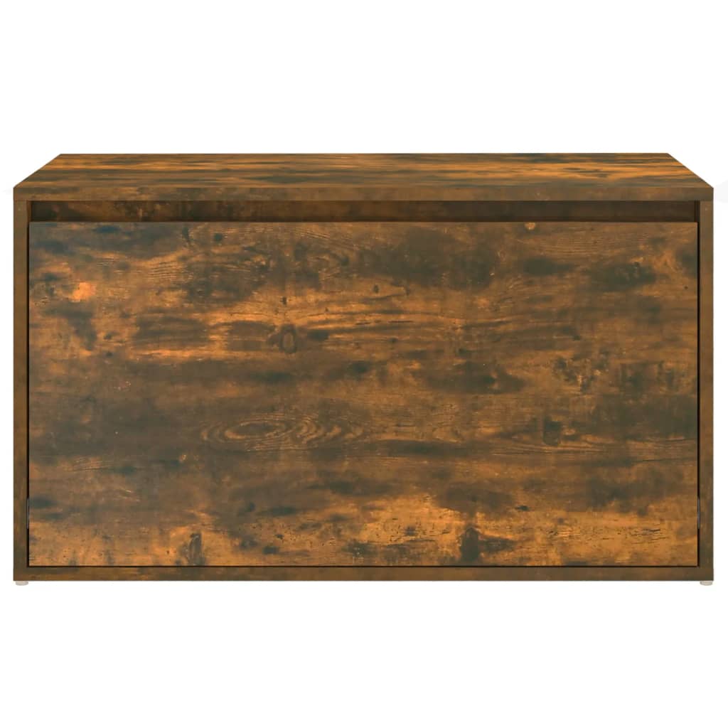 Smoked Oak Hall Bench 80x40x45 cm - Engineered Wood Elegance