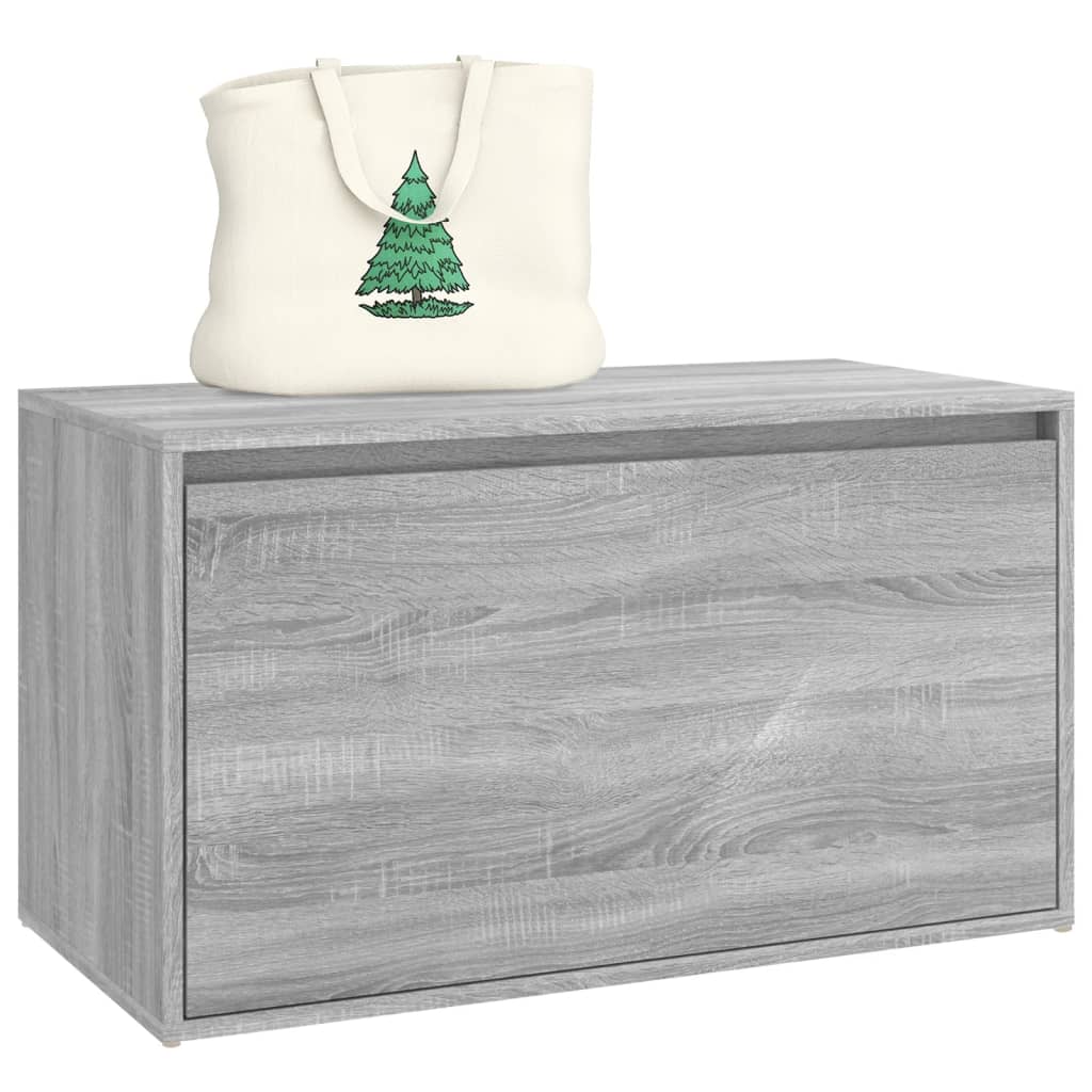 Grey Sonoma Hall Bench: 80x40x45 cm Engineered Wood