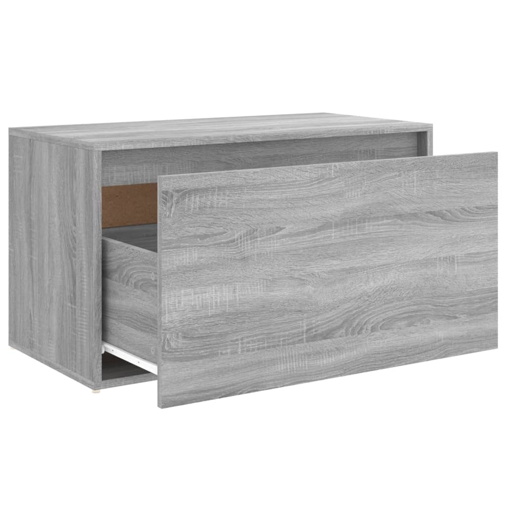 Grey Sonoma Hall Bench: 80x40x45 cm Engineered Wood
